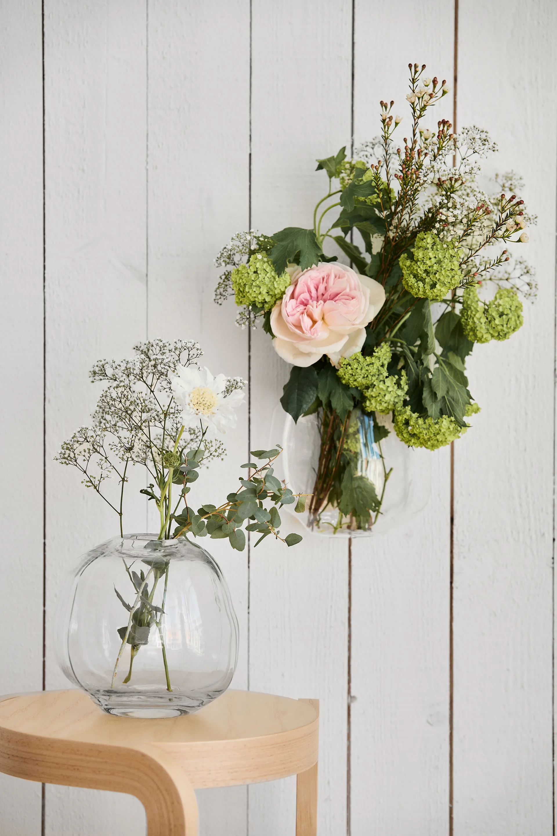 Pebble vegghengt vase klar, Stor Ø18 cm DBKD