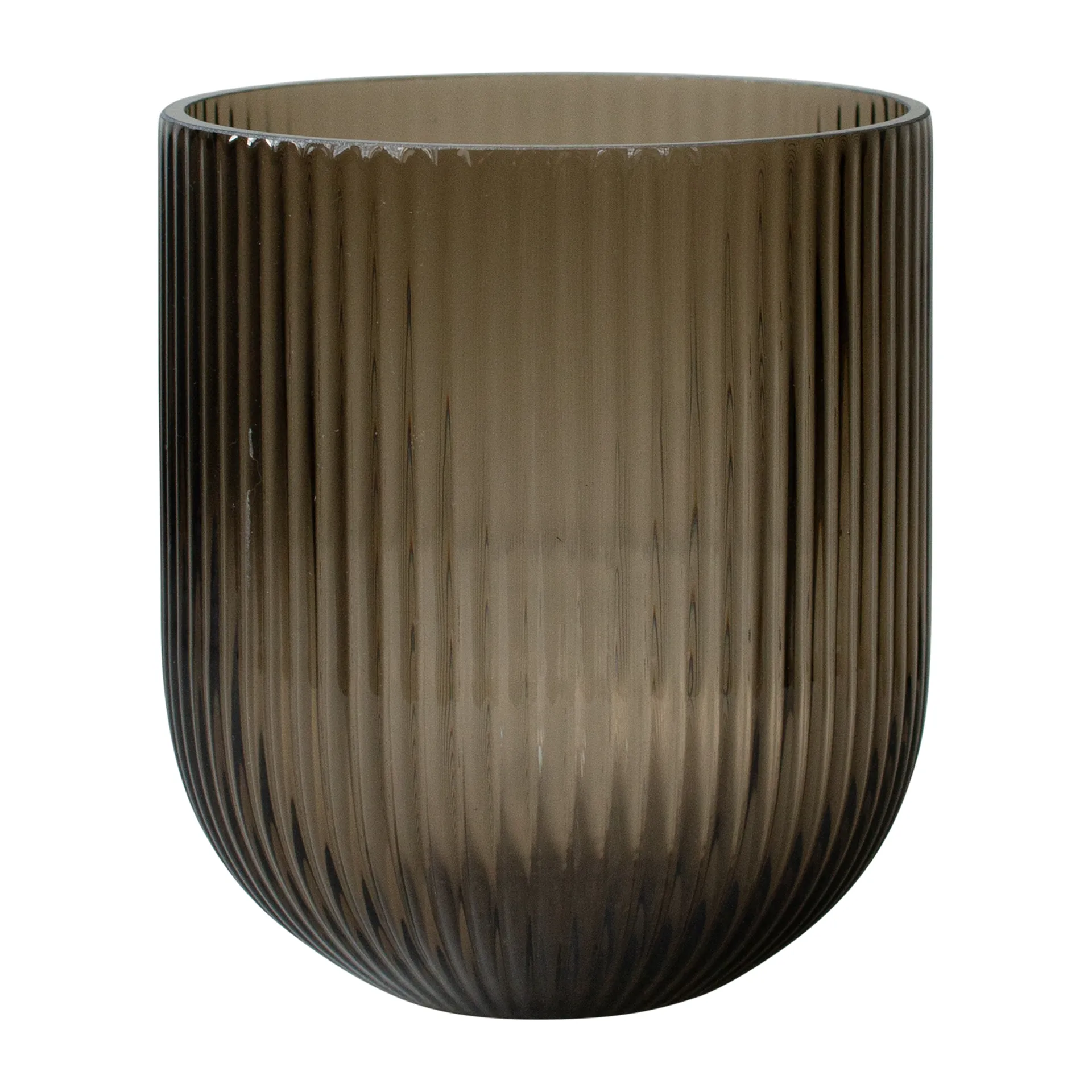 Simple Stripe glassvase brown, Medium DBKD