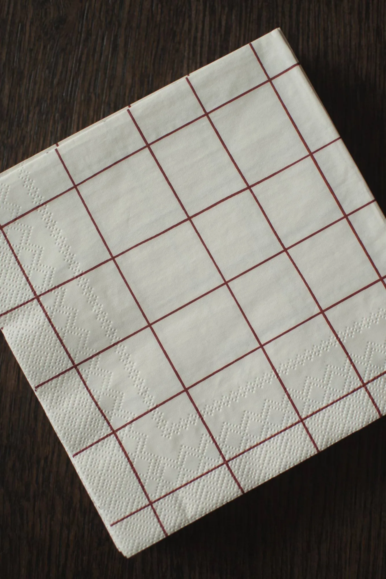 Square papirserviett 33x33 cm 20-pakning, Dark red DBKD