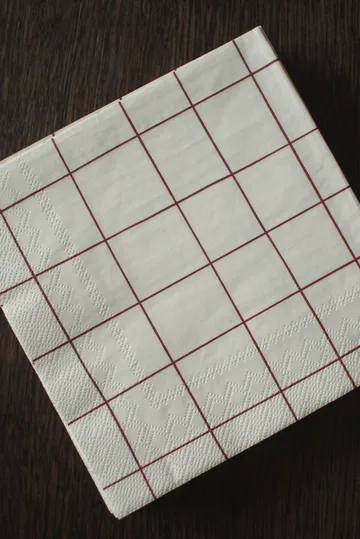 Square papirserviett 33x33 cm 20-pakning - Dark red - DBKD