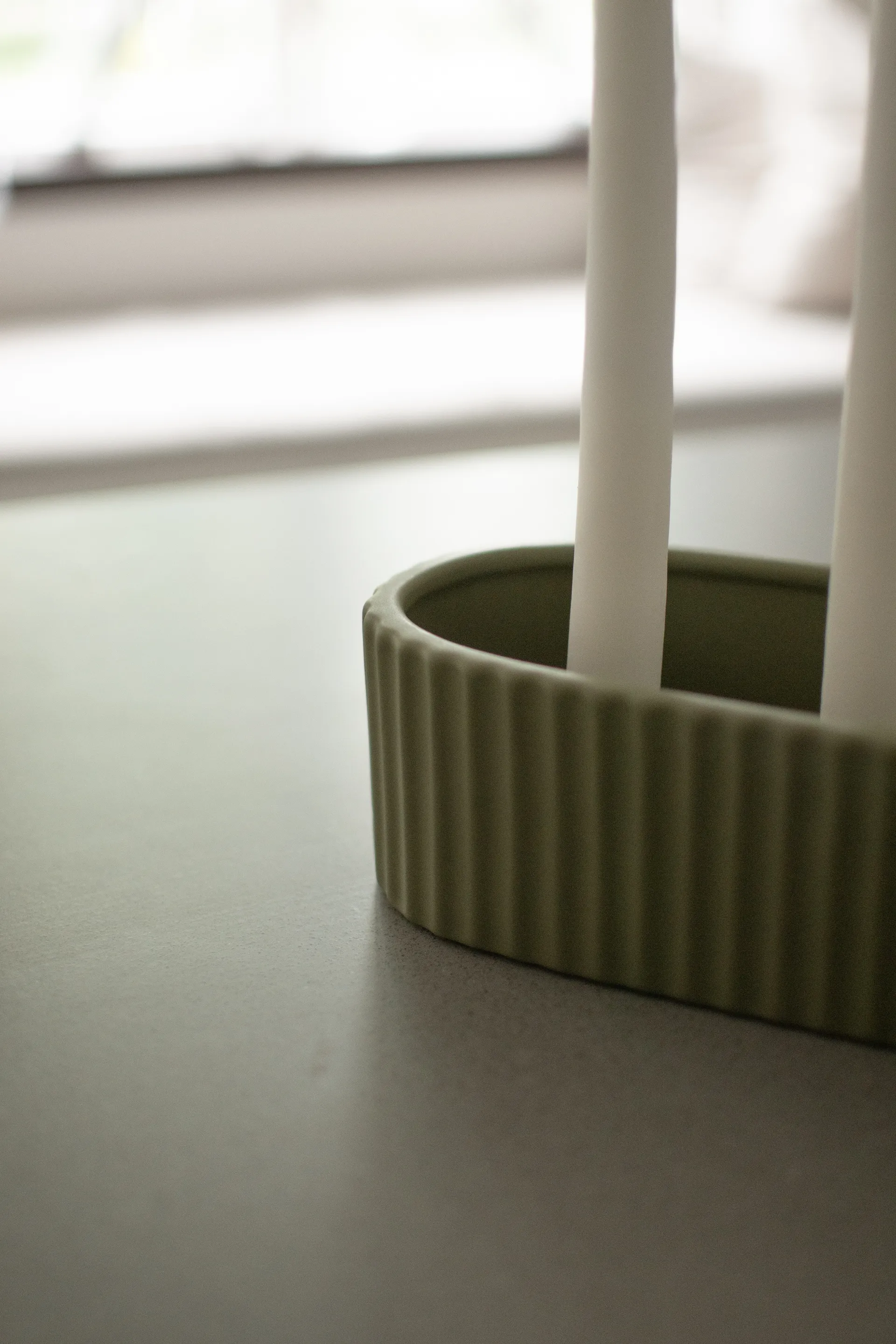 Stripe lysestake 30 cm, Green DBKD