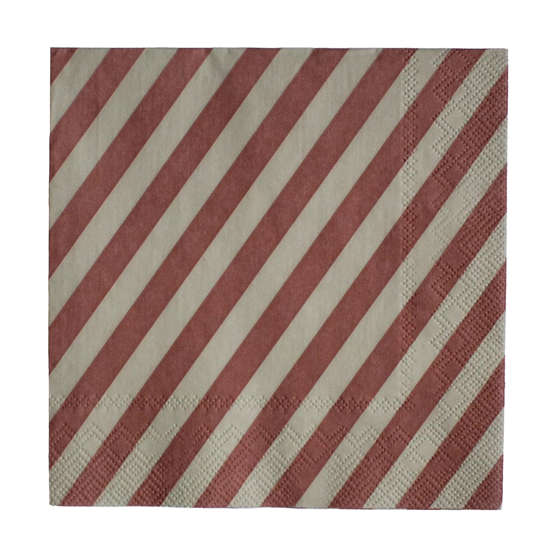 Stripe papirserviett 33x33 cm 20-pakn., Dark red DBKD