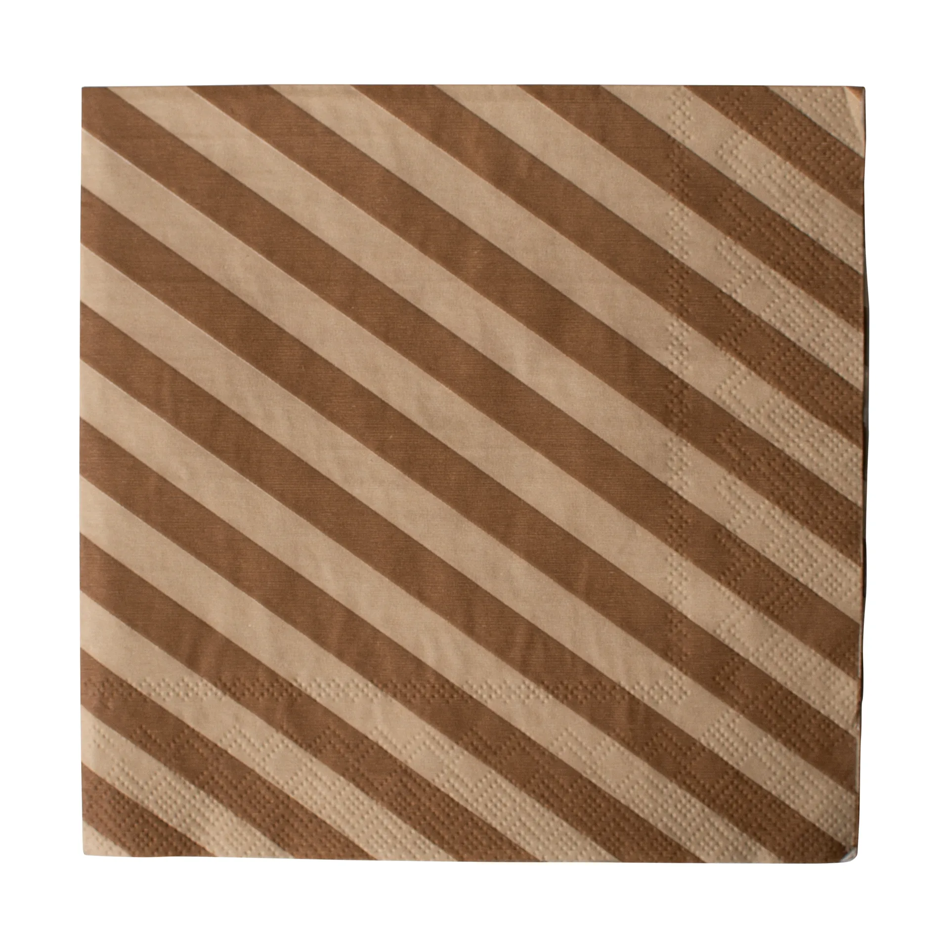 Stripe papirserviett 33x33 cm 20-pakn., Nougat DBKD