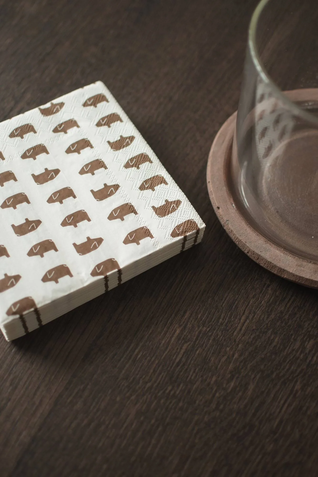 Swedish pig papirserviett 33x33 cm 20-pakning, Brown DBKD
