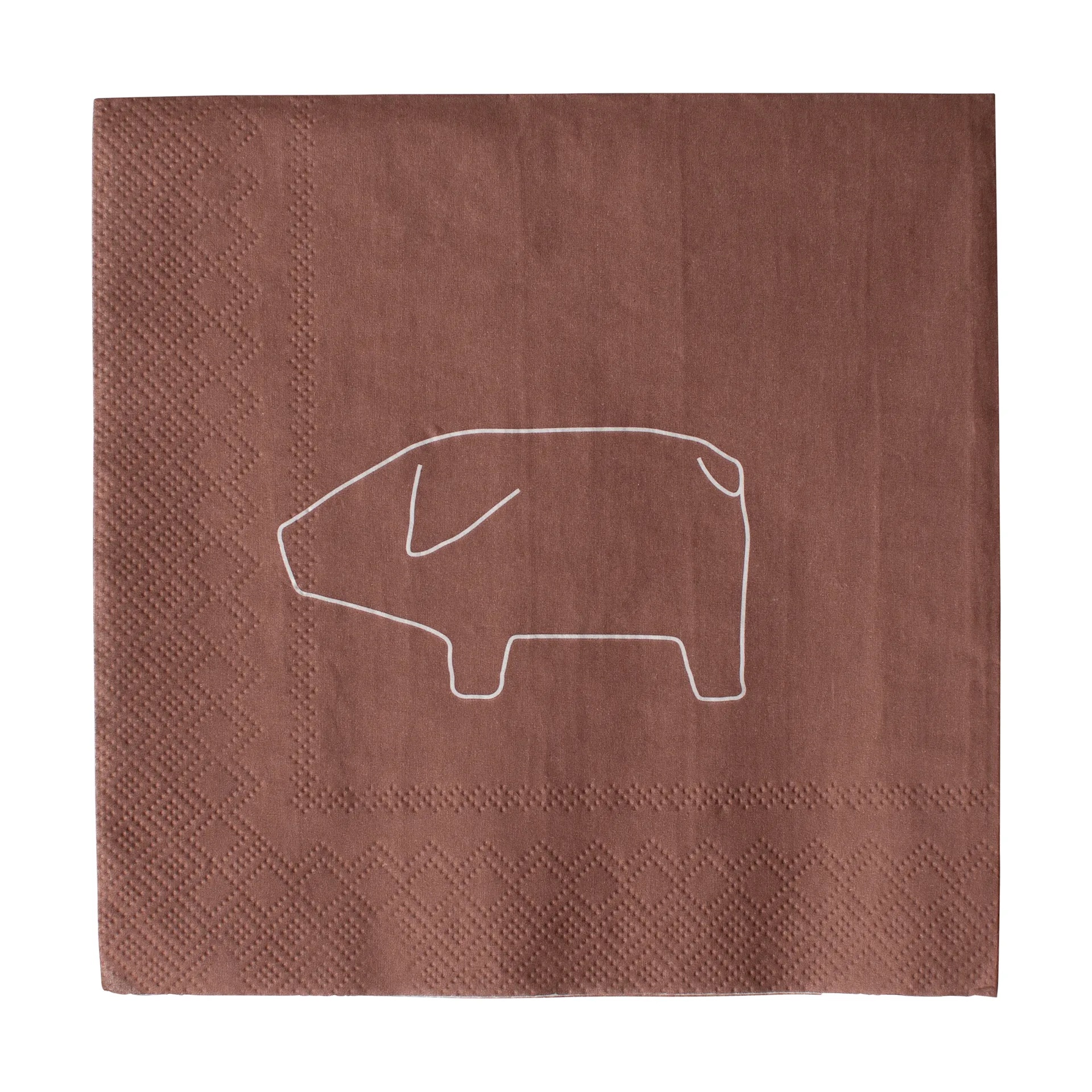 Swedish pig papirserviett 33x33 cm 20-pakning, Red DBKD