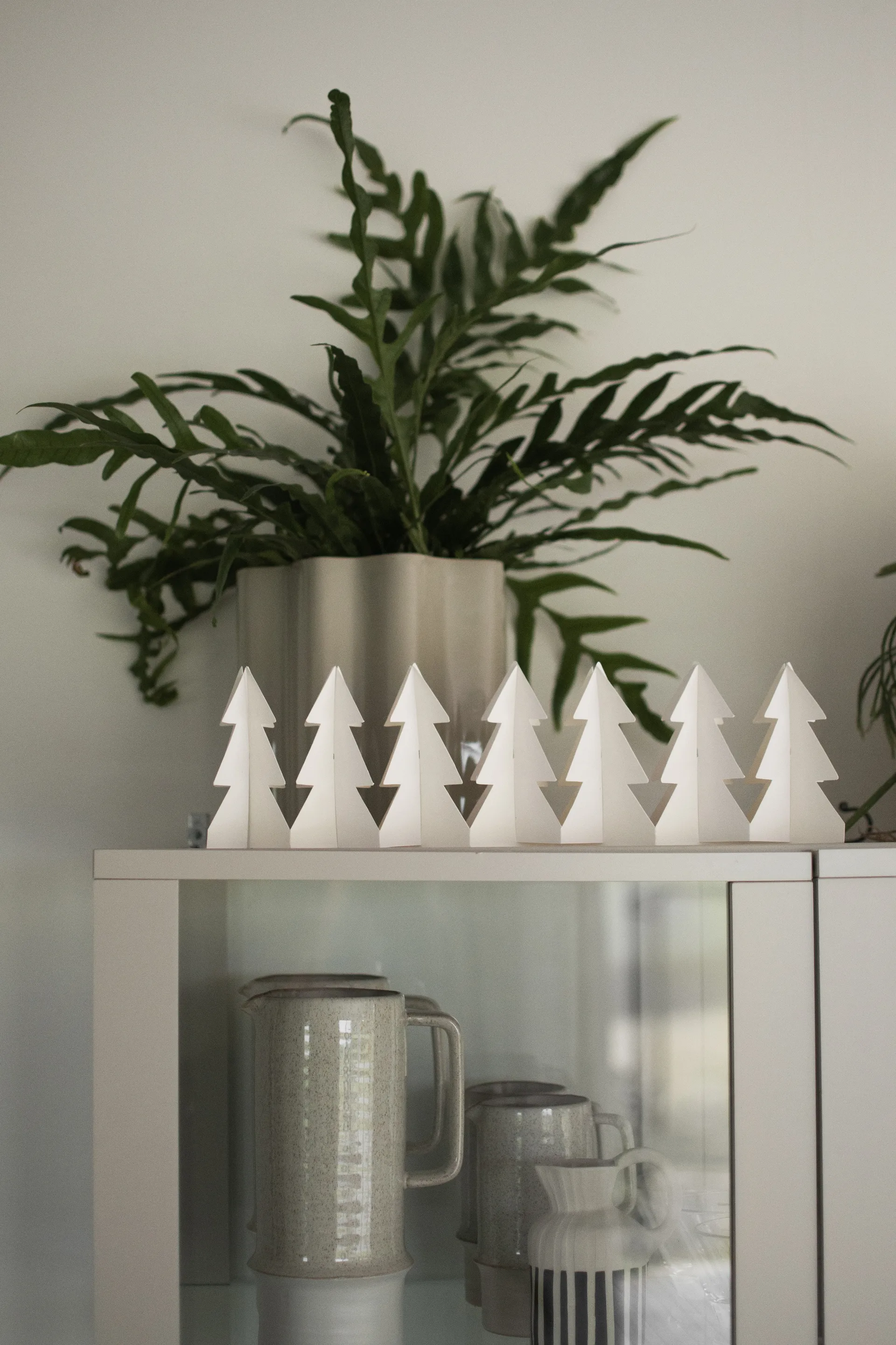 Tree in a row dekorasjon 60 cm, White, 7x60 cm DBKD