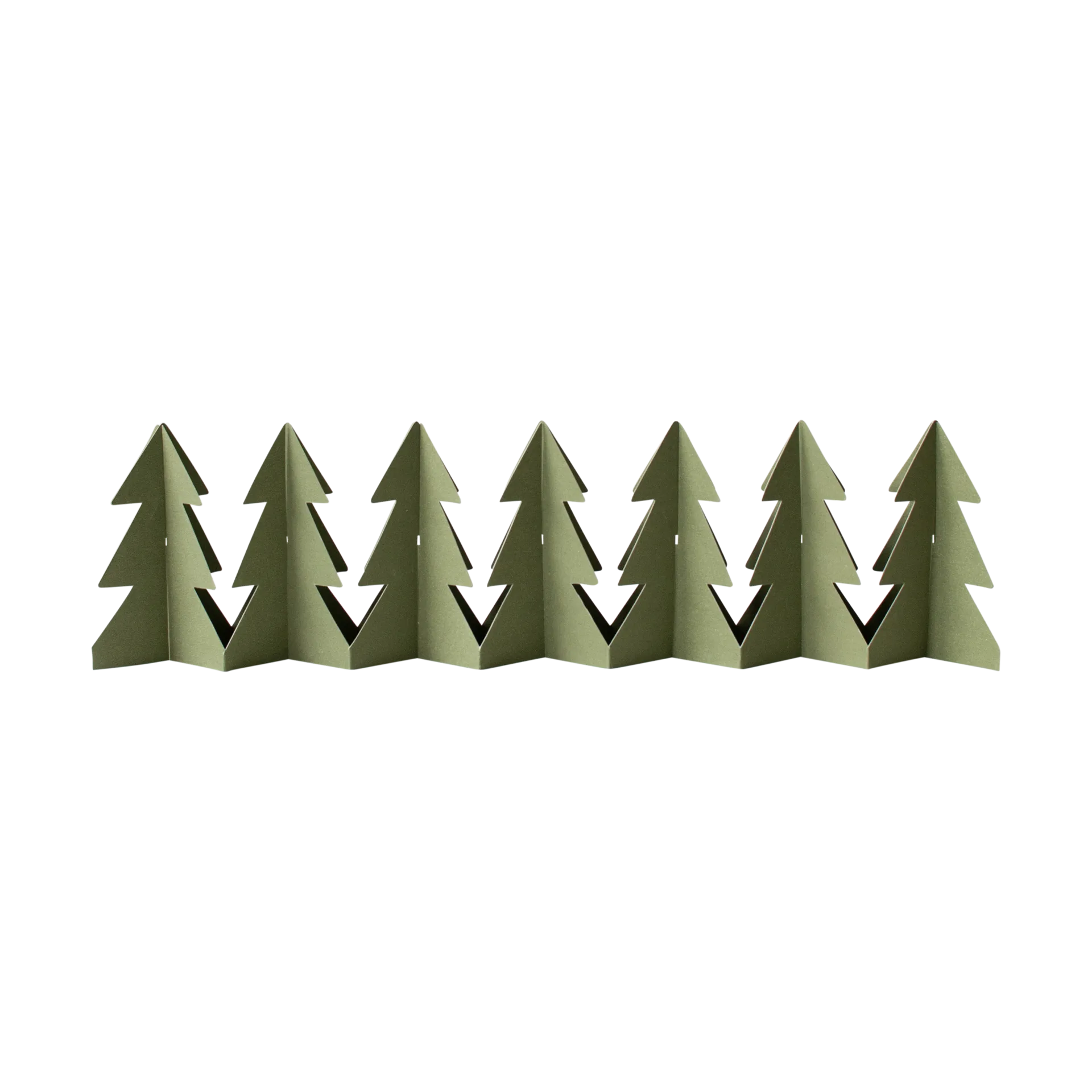 Tree in a row dekorasjon, Green, 7x60 cm DBKD