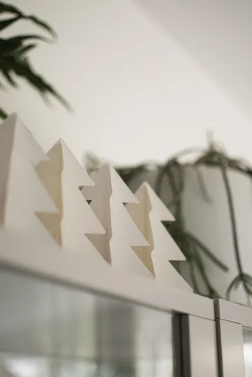 Tree in a row dekorasjon - White, 7x60 cm - DBKD