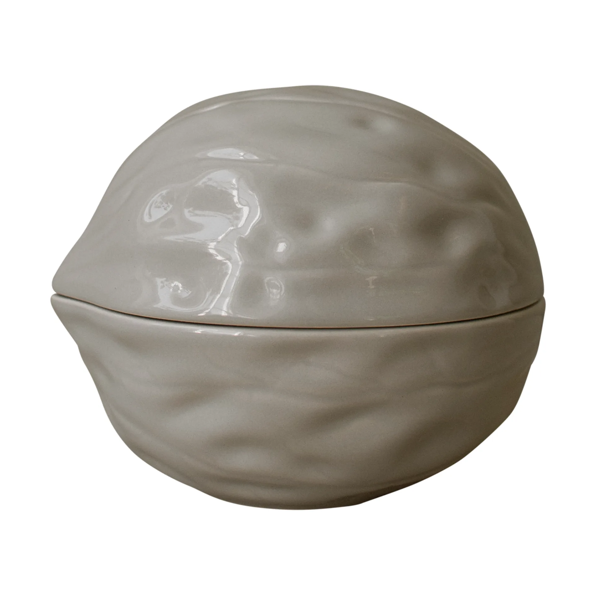 Walnut skål med lokk, Shiny mole DBKD