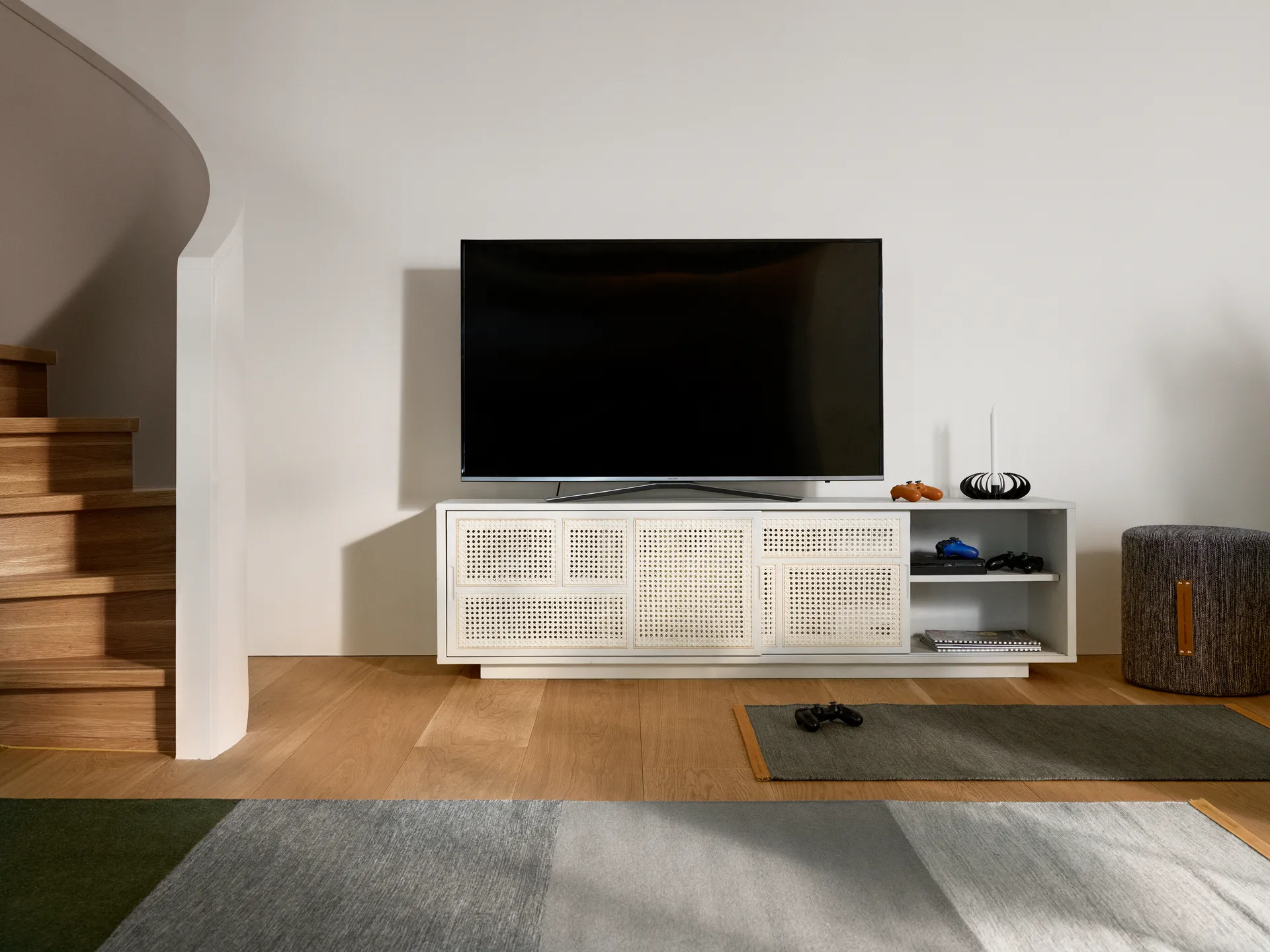 Air sidebord, lavt, Hvit, rotting Design House Stockholm