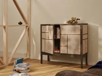 Air skjenk - Mørk eik, 120x110 cm, med ben - Design House Stockholm