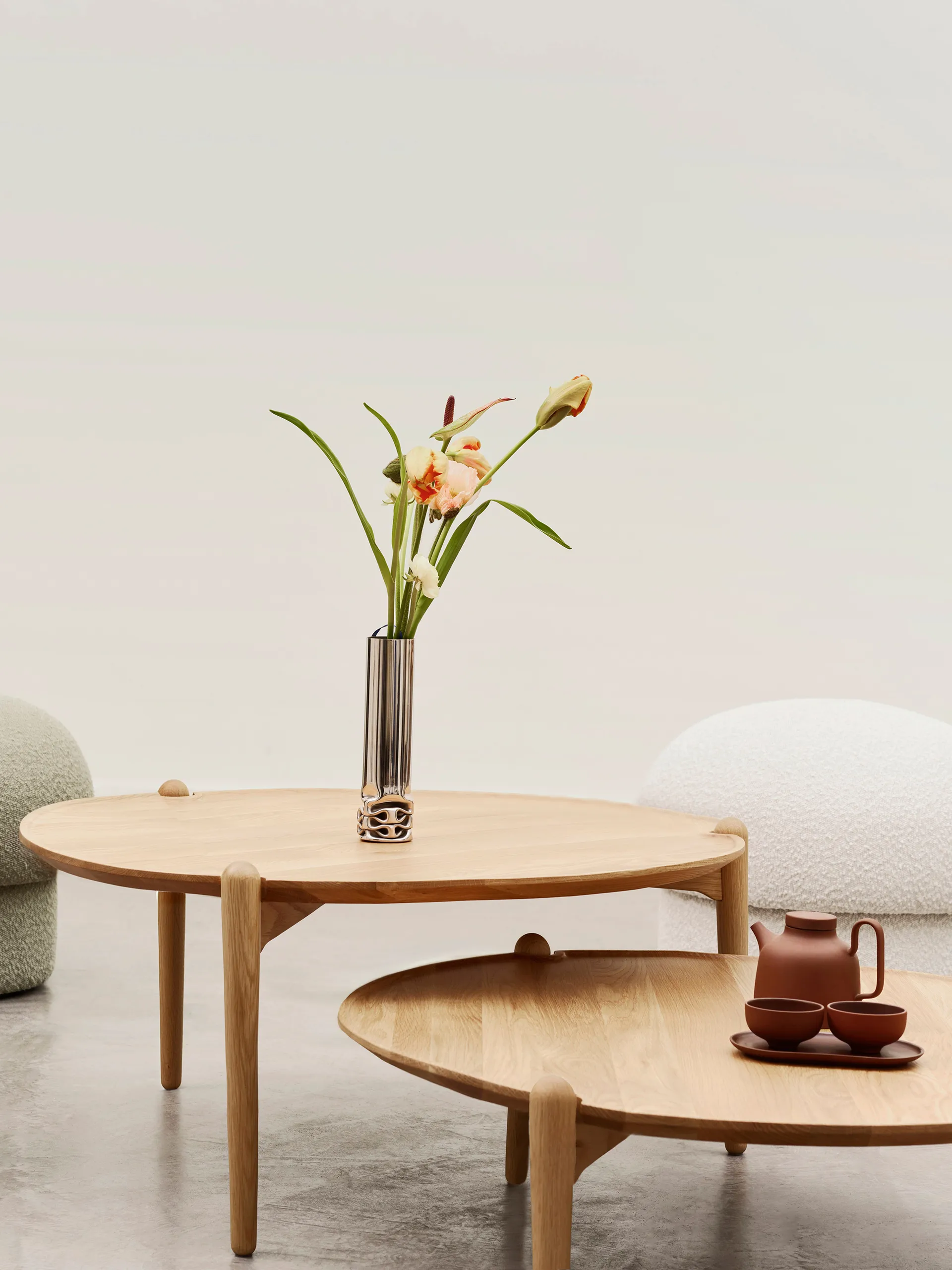 Aria sofabord, Eik, Ø60x37 cm Design House Stockholm