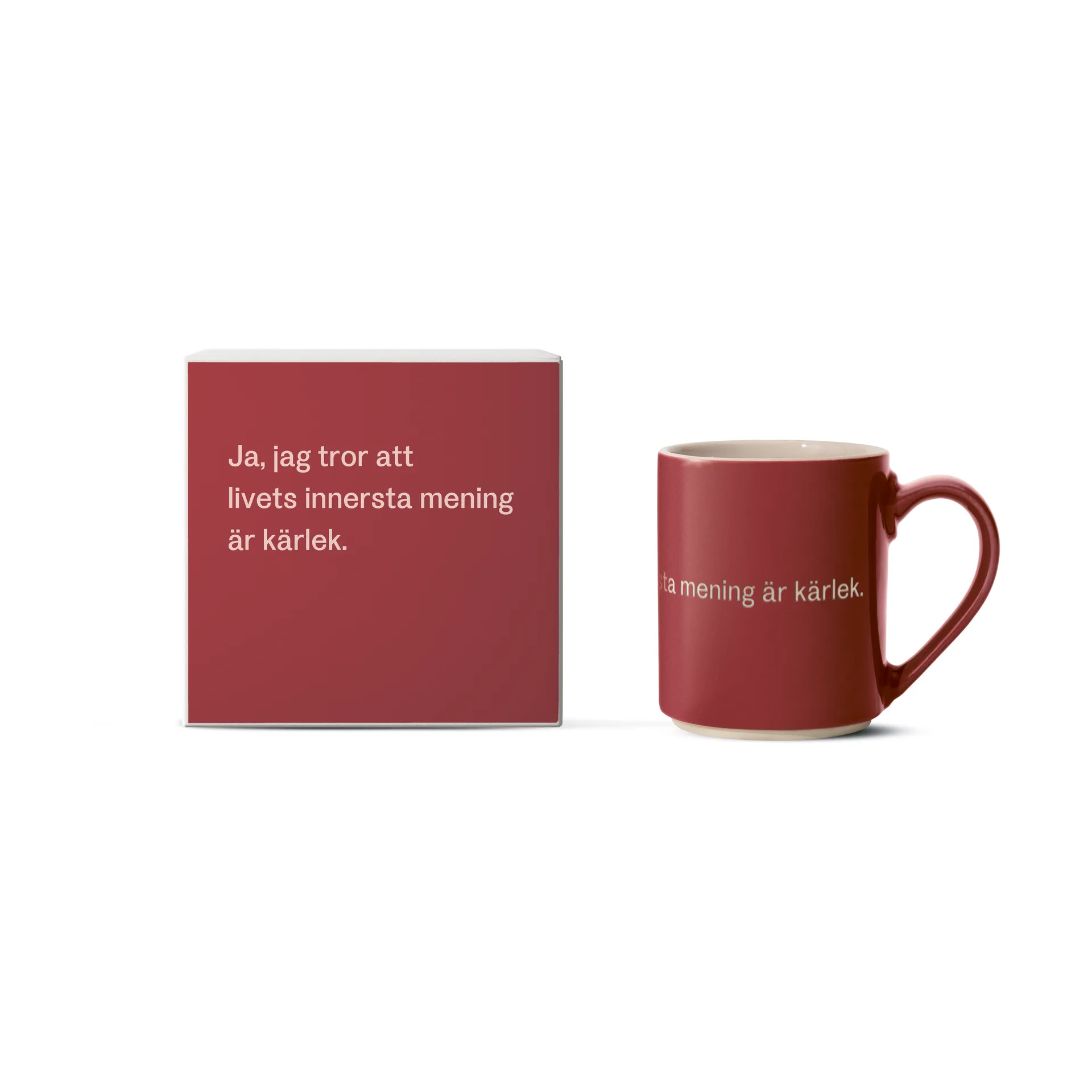 Astrid Lindgren krus, ja, jag tror att livets…, Svensk tekst Design House Stockholm