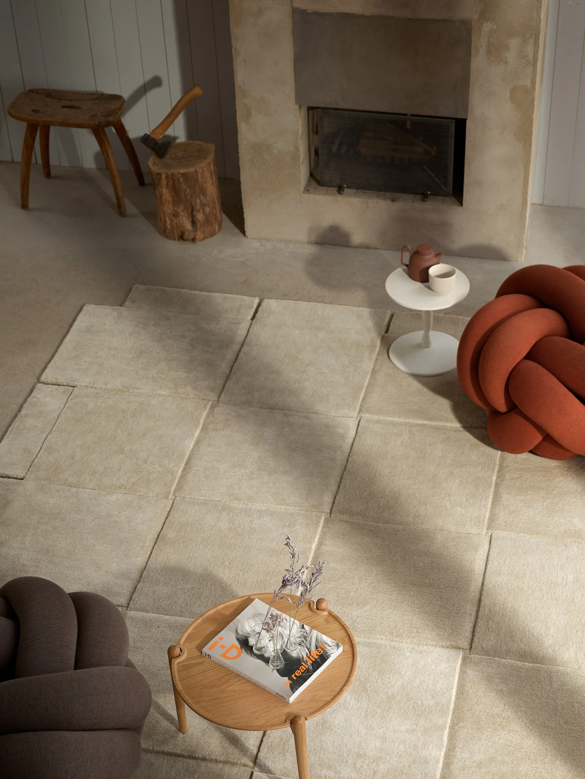 Basket gulvteppe beige, 245x245 cm Design House Stockholm