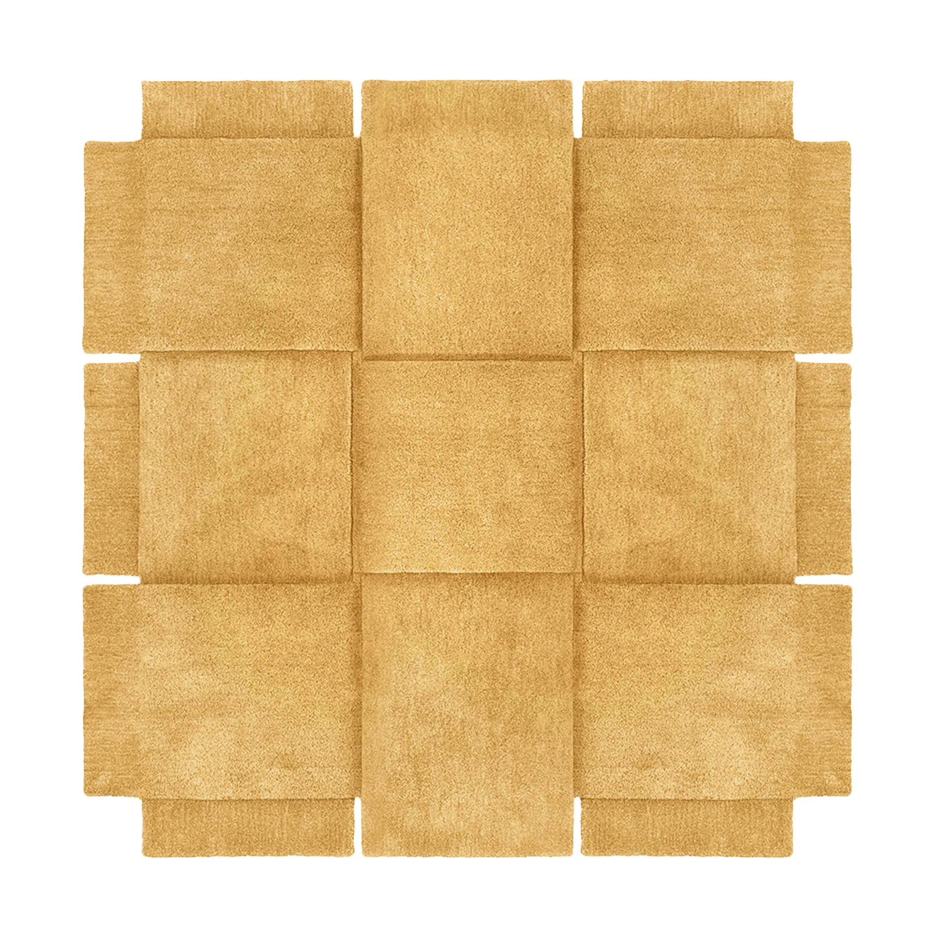 Basket teppe yellow ochre, 180x180 cm Design House Stockholm