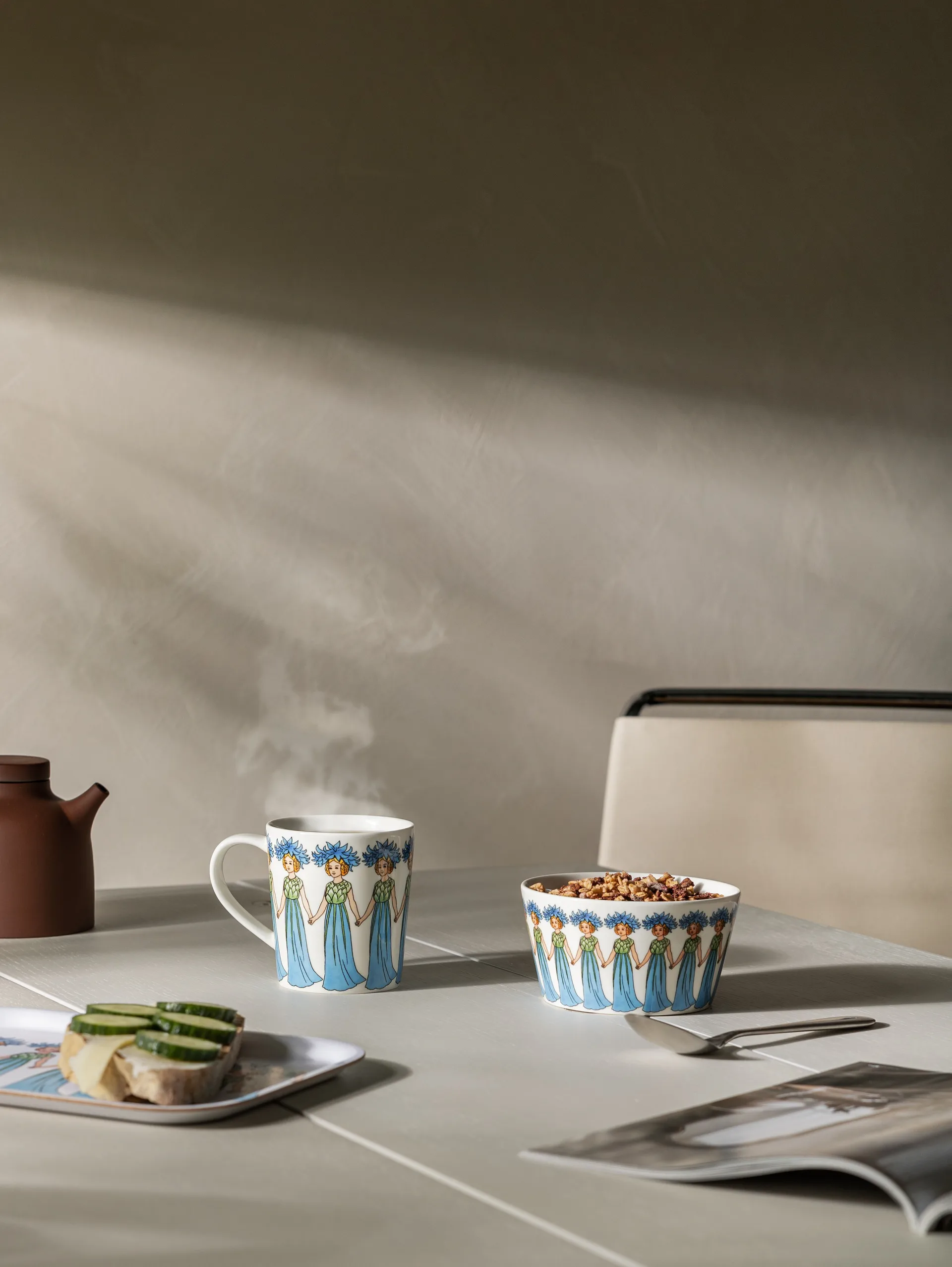 Blå Kornblomt Krus, med hank, 39 cl Design House Stockholm