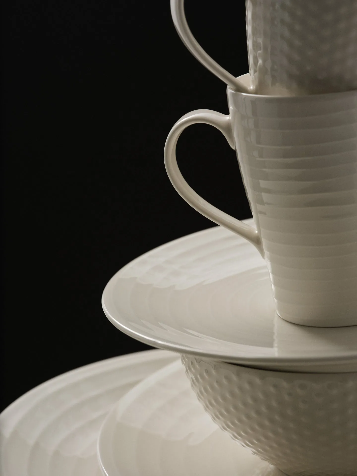 Blond skål, prikk hvit Design House Stockholm