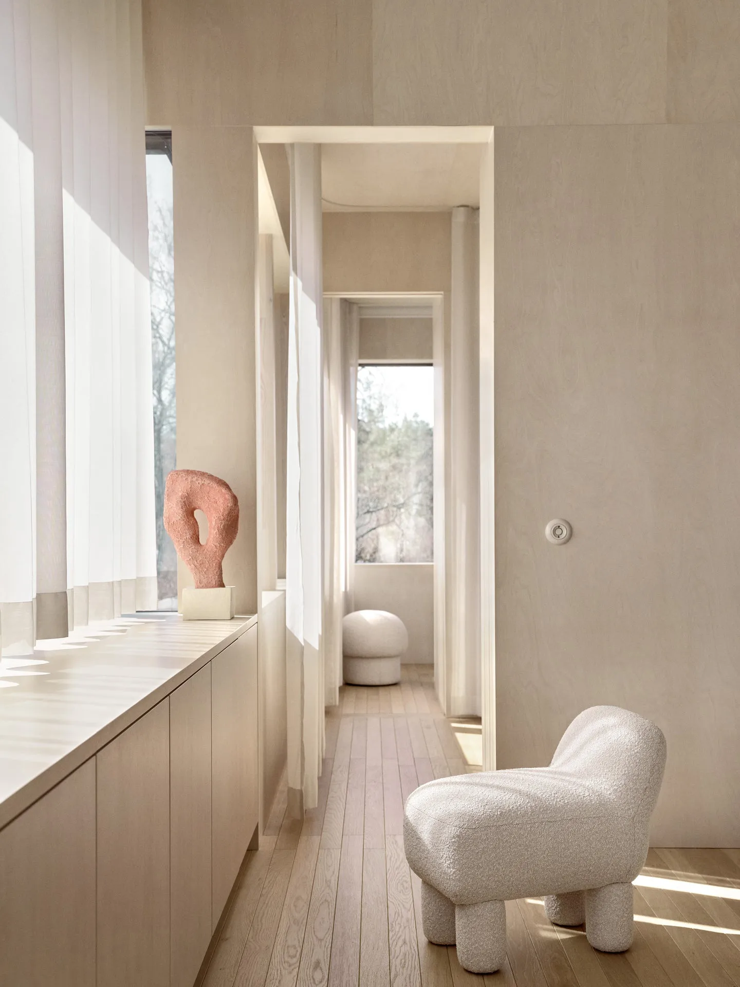 Lulu puff 36 x 65 cm, Cream Design House Stockholm