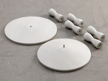 Pedestal bord Ø 31 x 67,5 cm - Stained white grey - Design House Stockholm