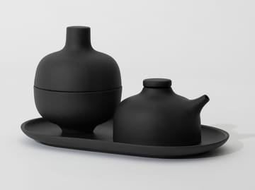 Sand skål med lokk S Ø 8,2 cm - Black clay - Design House Stockholm