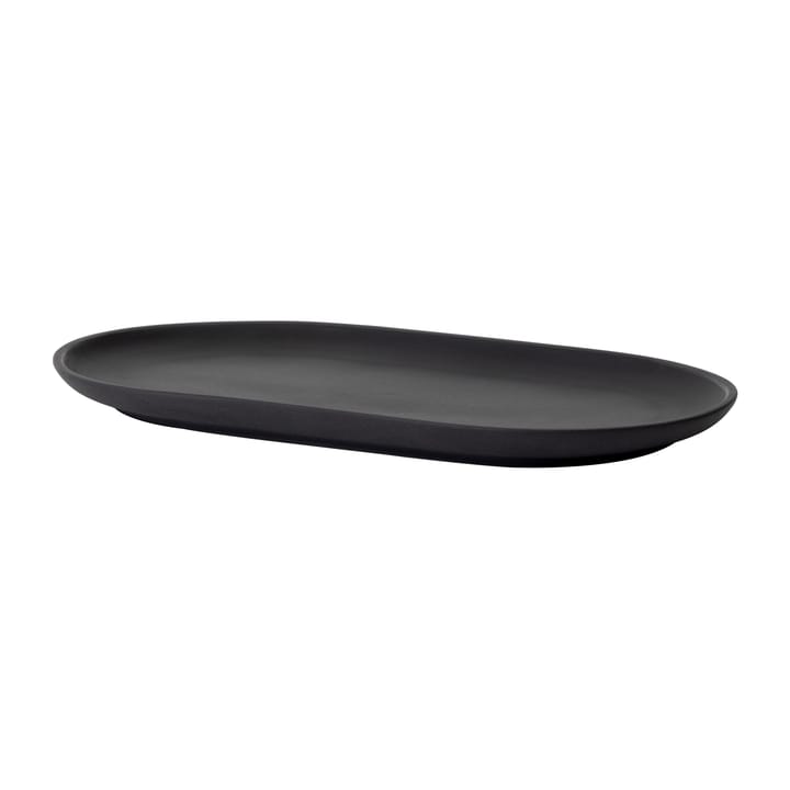 Sand tallerken oval 12,5 x 20 cm - Black clay - Design House Stockholm