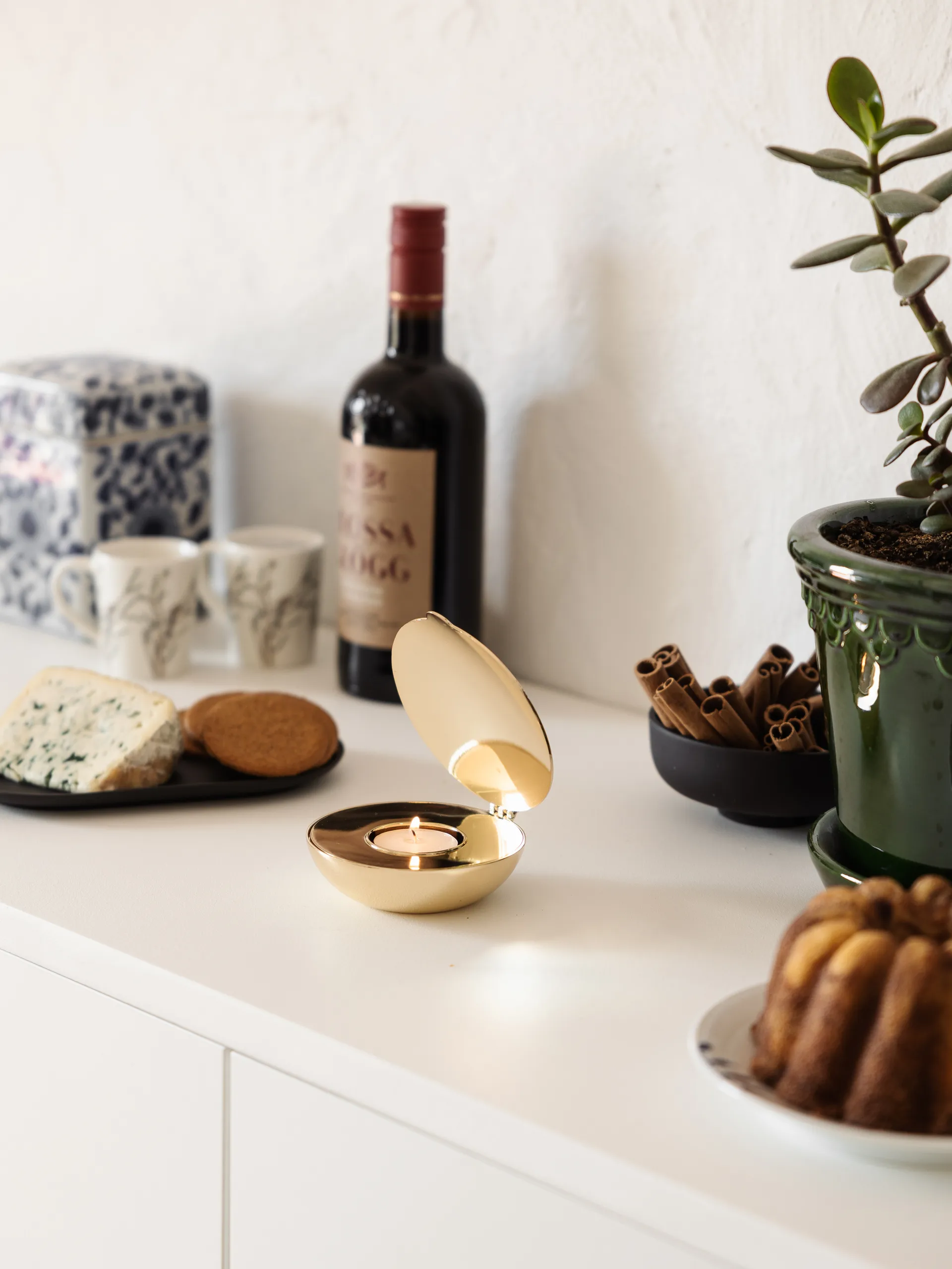 Shell Telysholder, messing Design House Stockholm