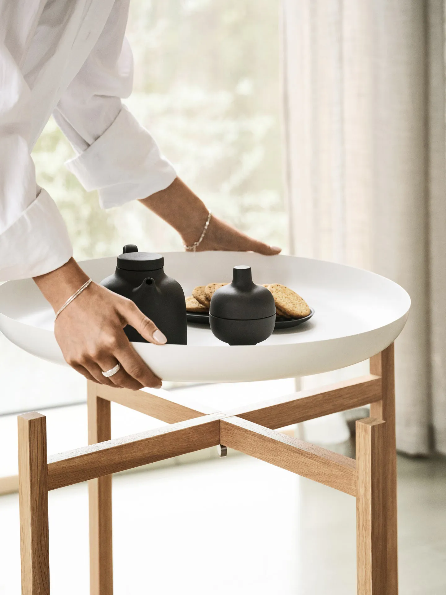 Tablo Table Set sidebord, High white Design House Stockholm