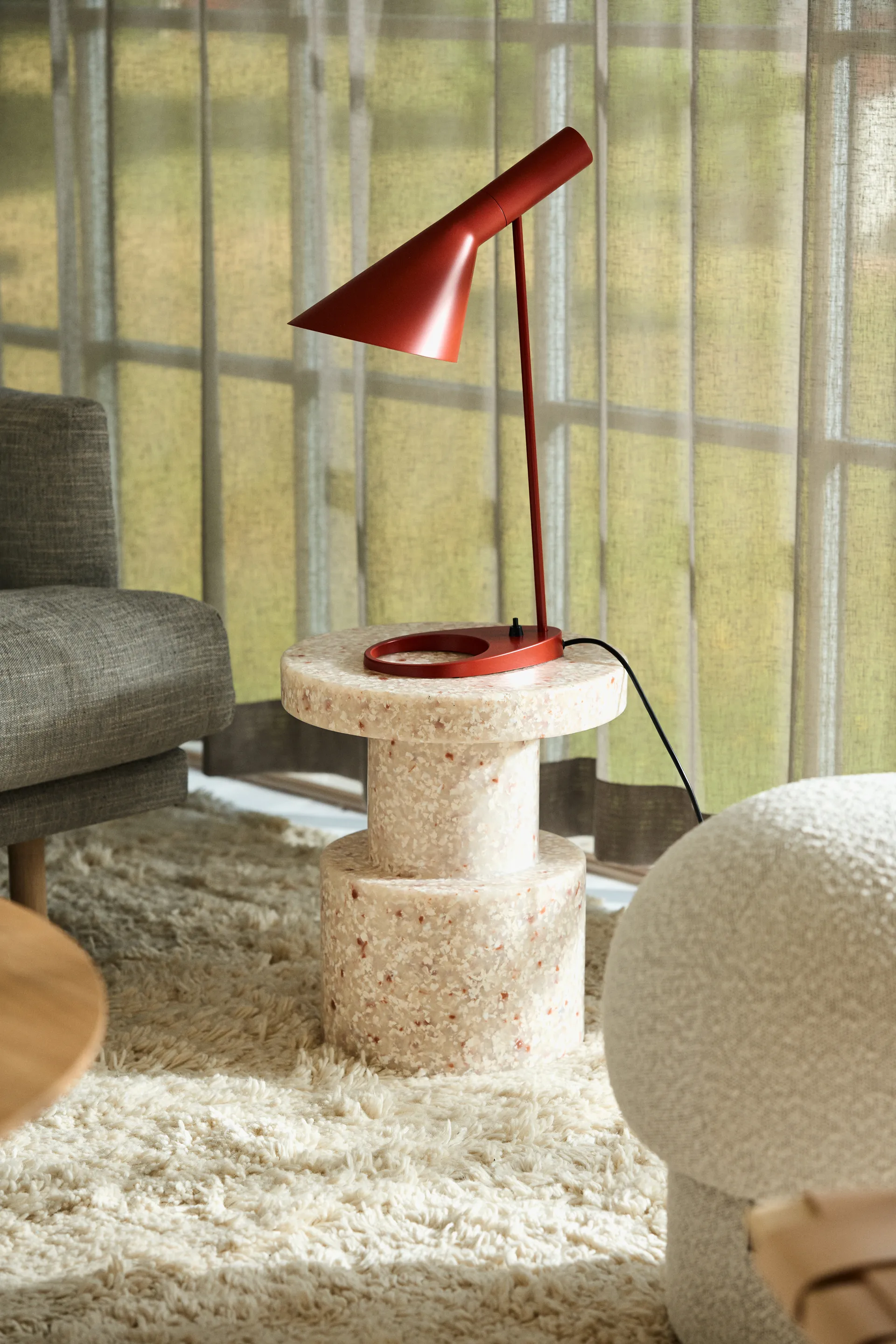 Uno puff Ø50 cm, Cream Design House Stockholm