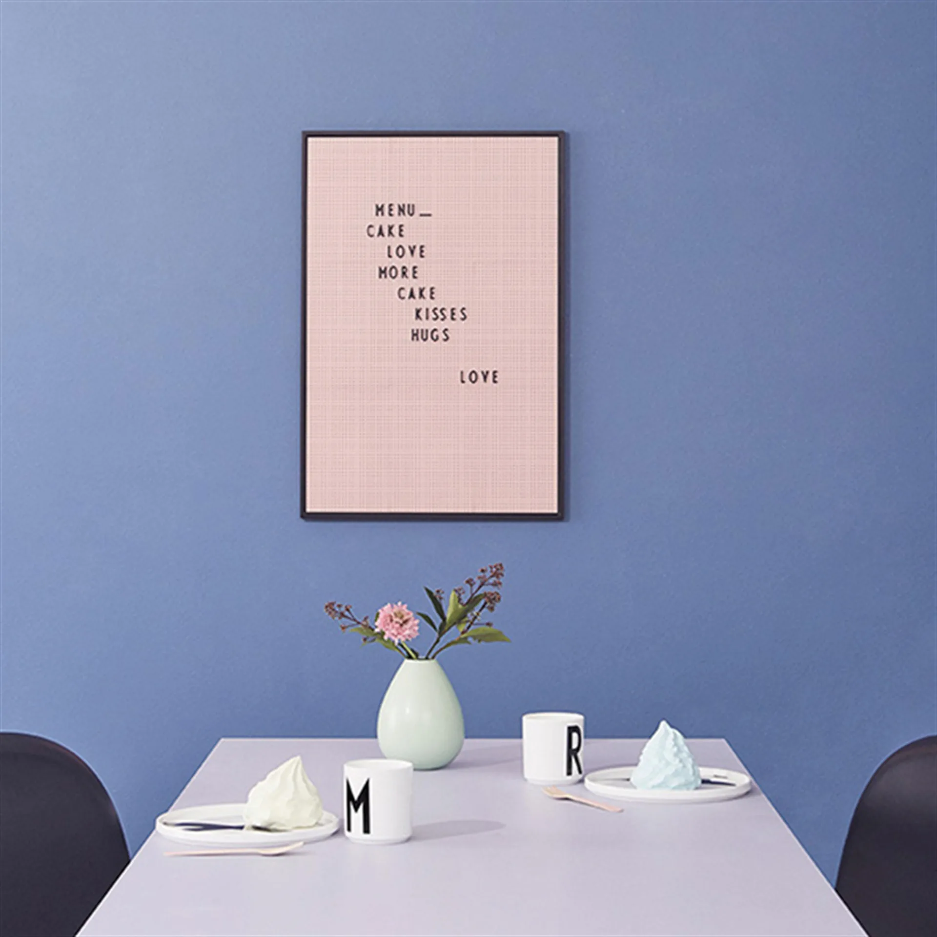 Design Letters bokstavstavle A2, Rosa Design Letters