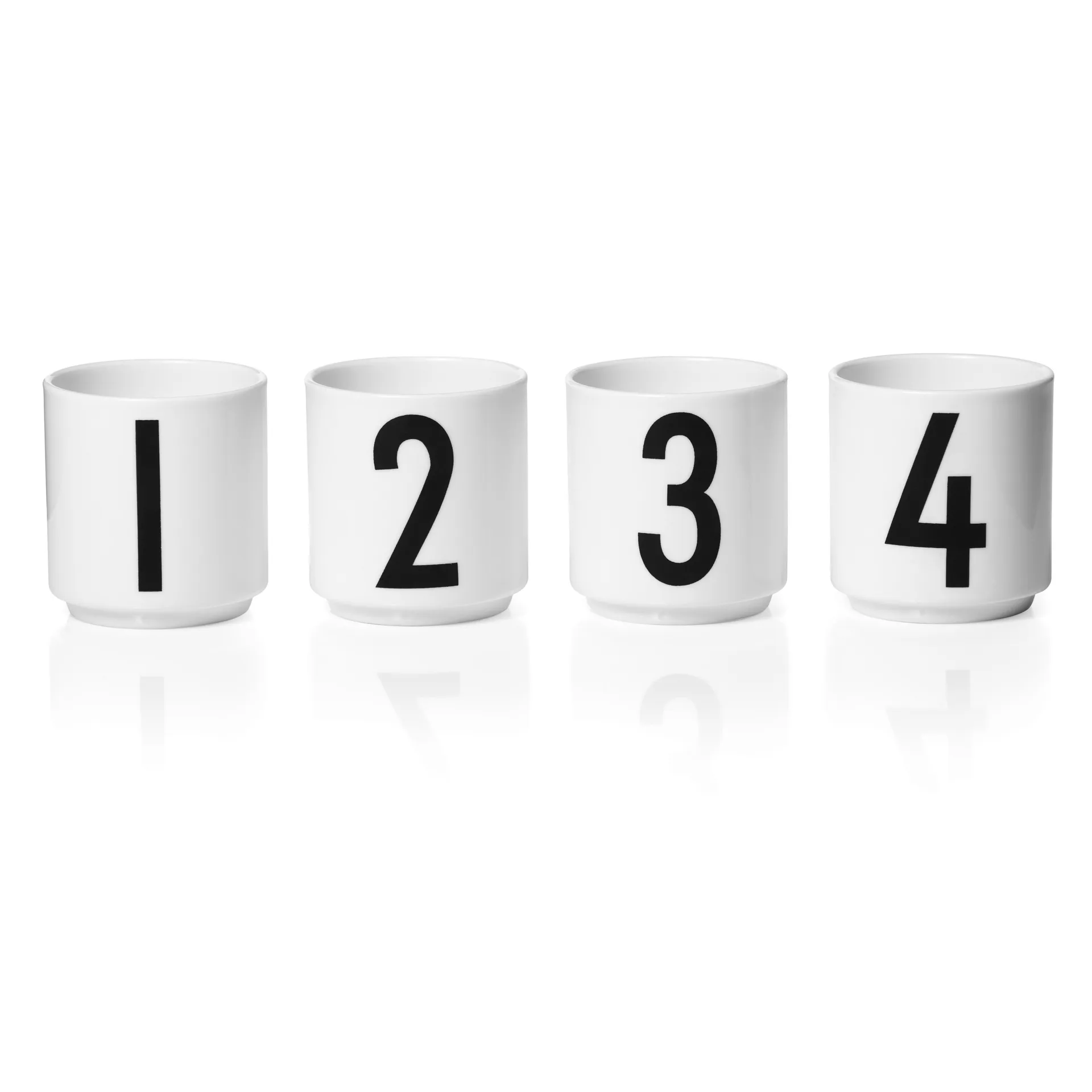 Design Letters espressokopp 4-pakn., White Design Letters