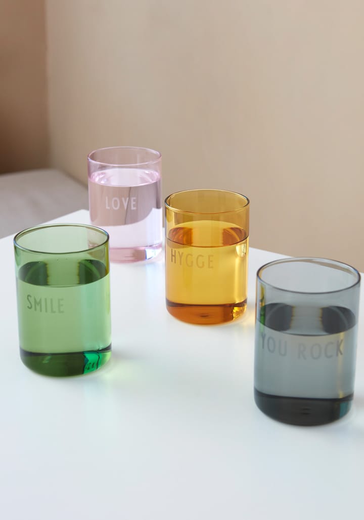 Design Letters favorittglass 35 cl, Smile-green Design Letters