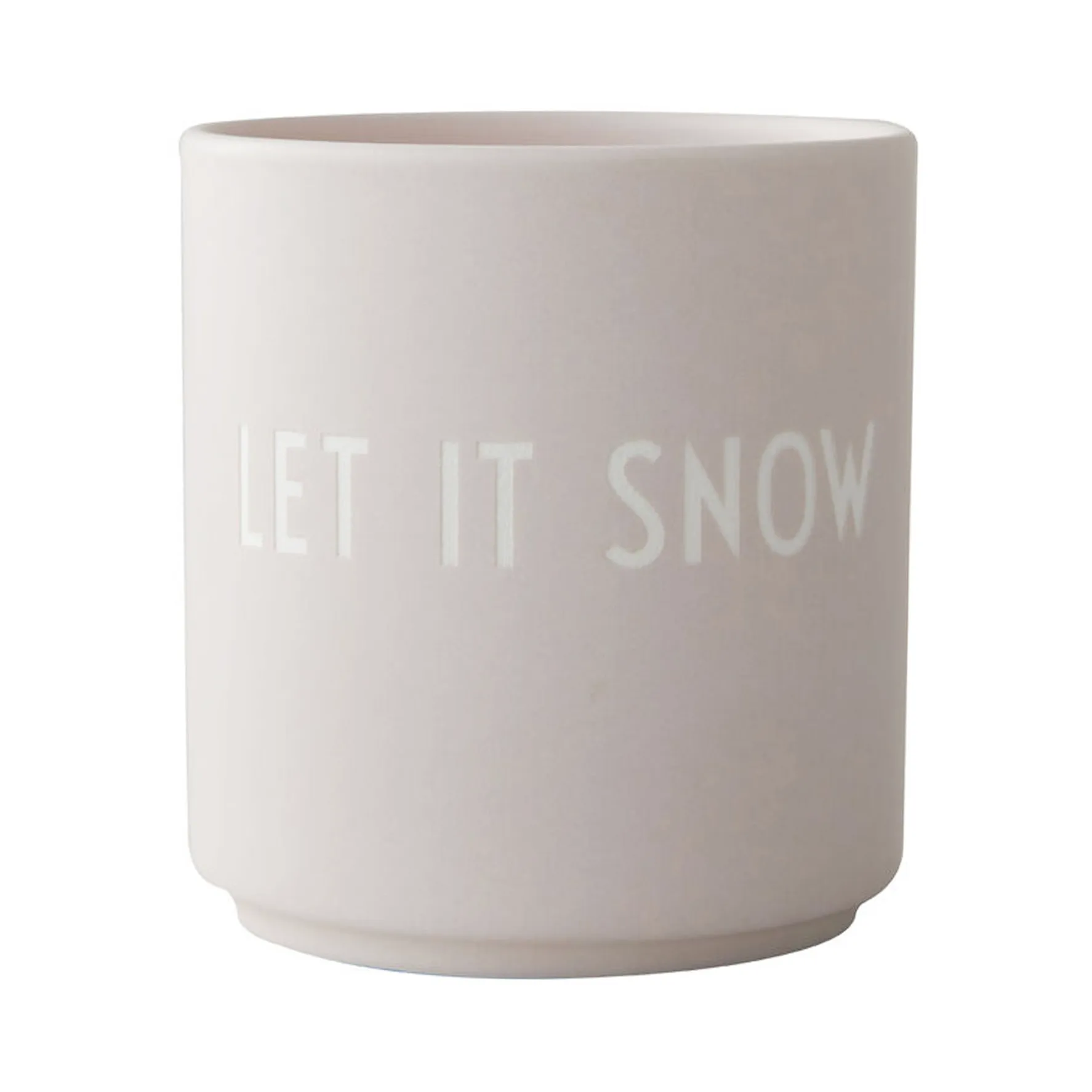 Design Letters favorittkopp 25 cl, Let it snow-pastel beige Design Letters