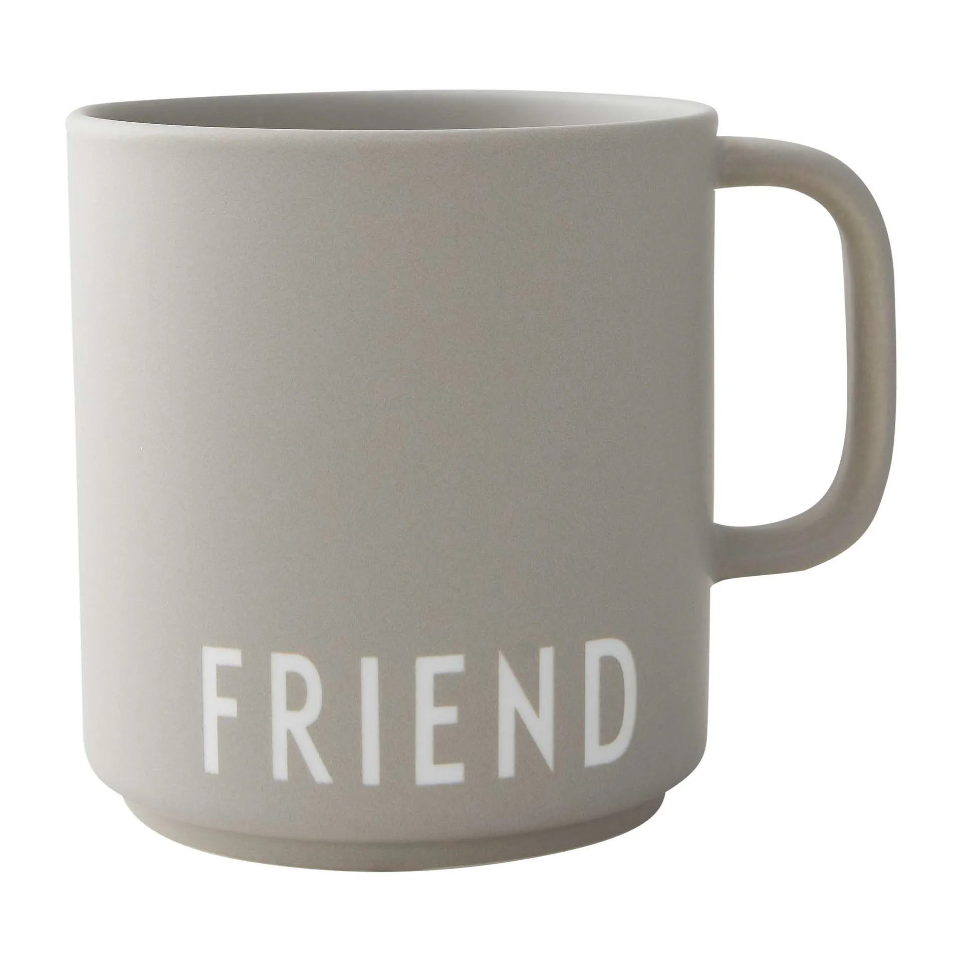 Design Letters favorittkopp med hank 25 cl, Friend-grey Design Letters