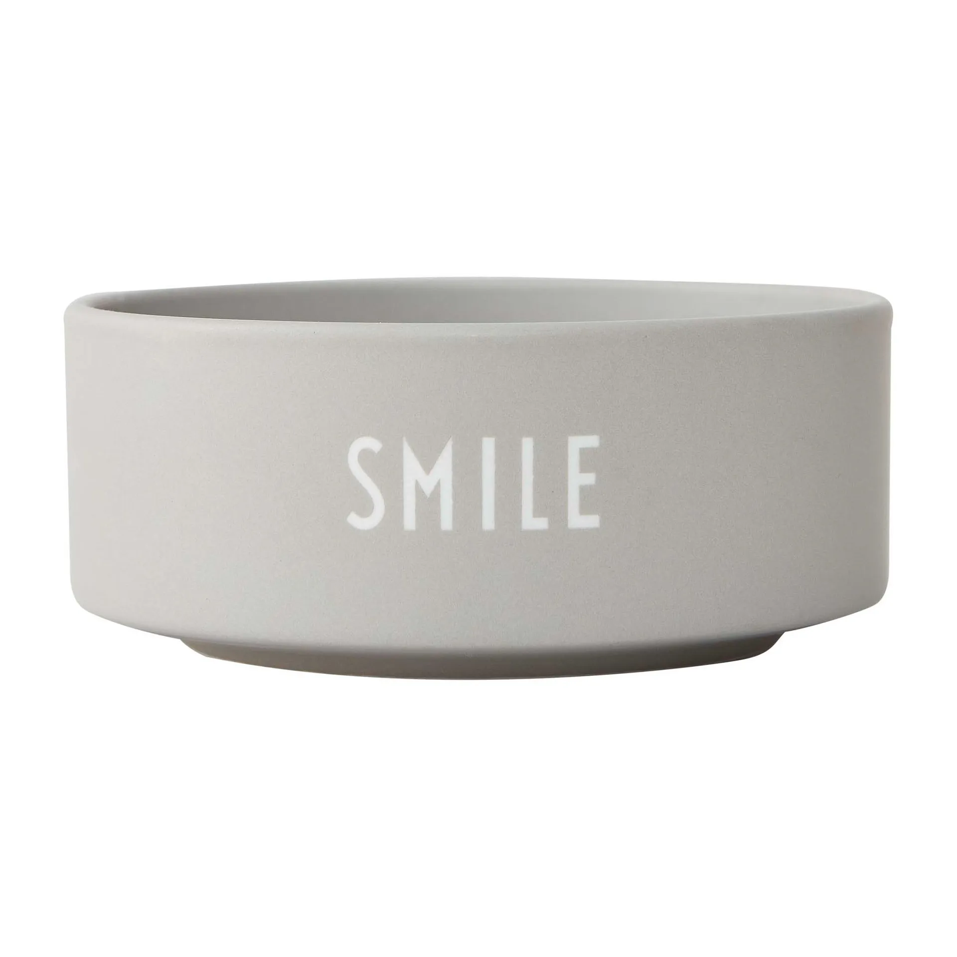 Design Letters snackskål Ø12 cm, Smile-grey Design Letters
