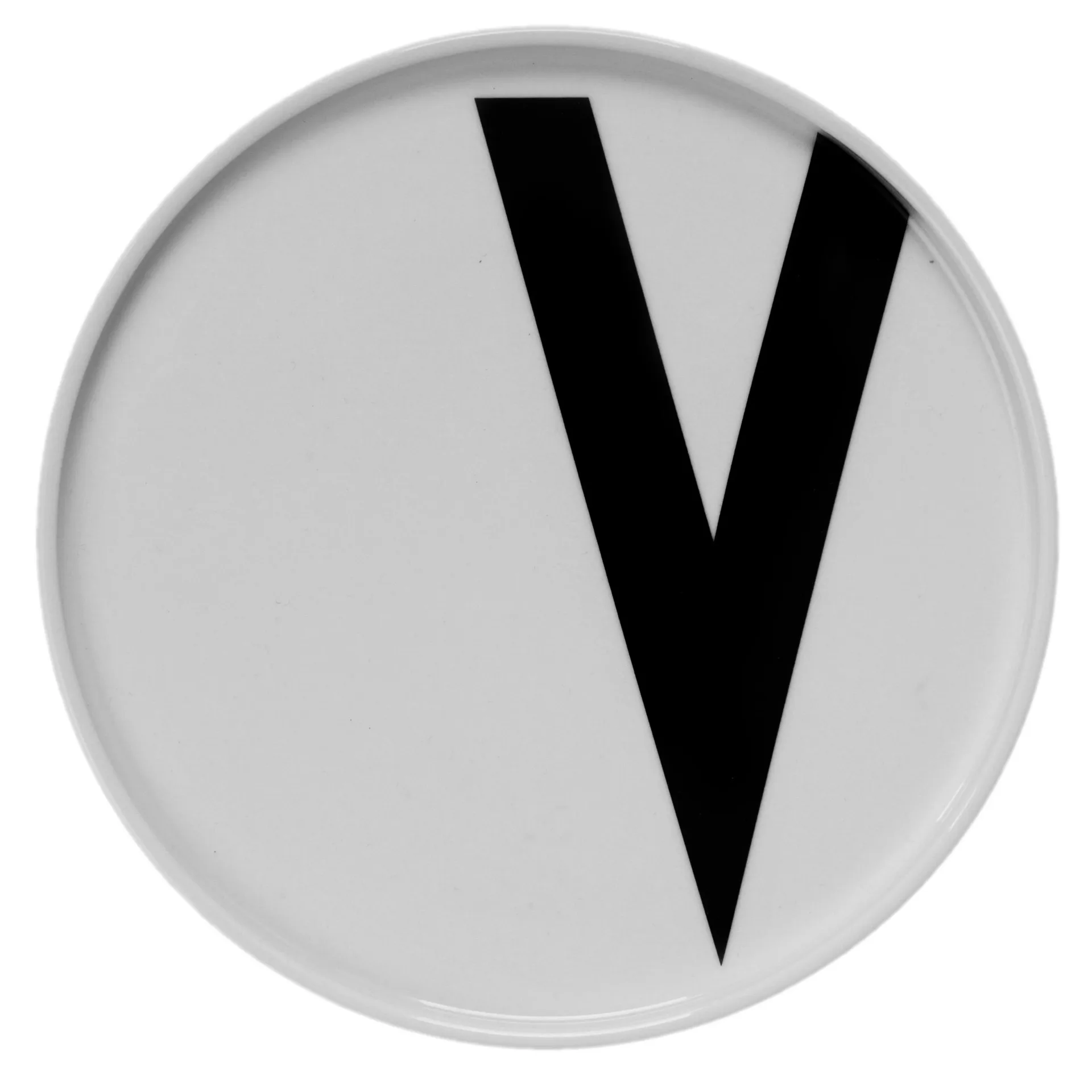 Design Letters tallerken, V Design Letters