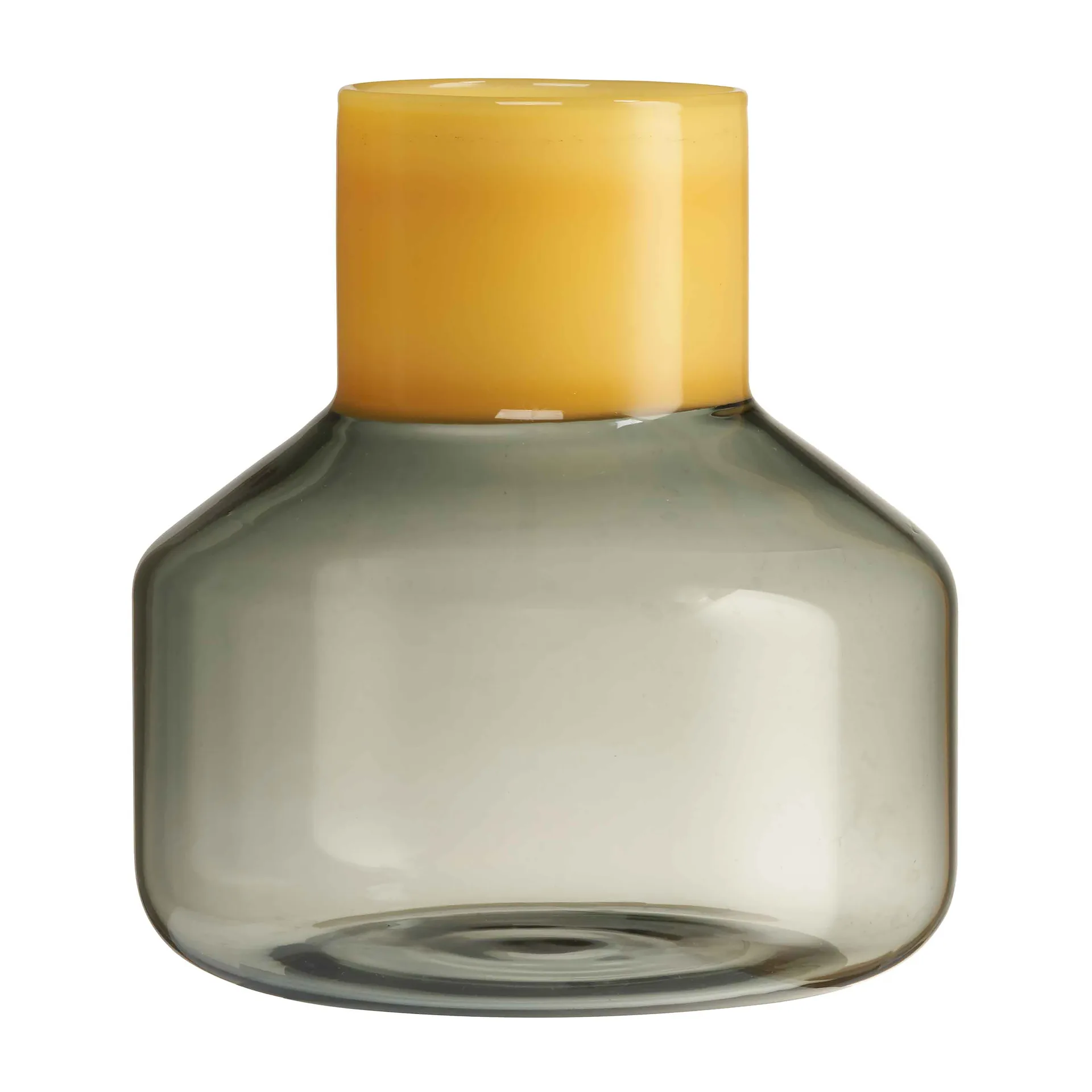 Generous vase medium Ø 13 cm, Milky yellow-smoke Design Letters