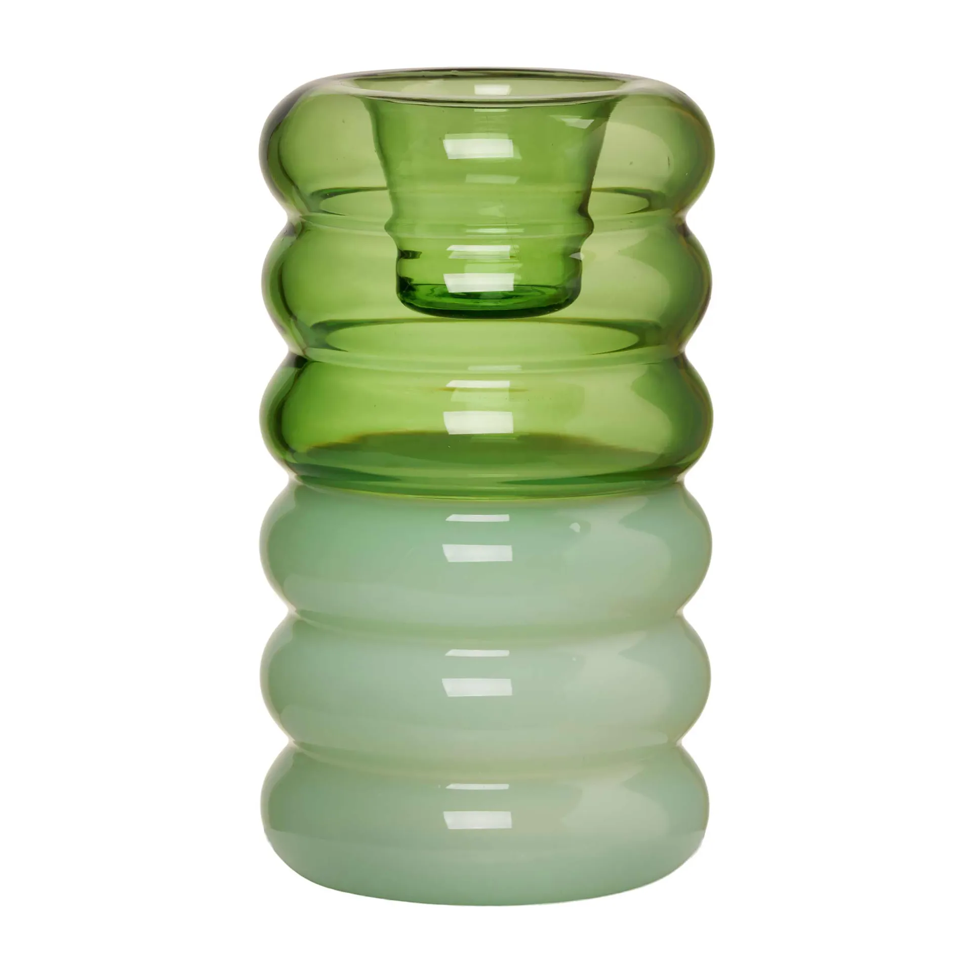 Hoop lysestake Ø 3,5 x 9 cm, Green-milky green Design Letters