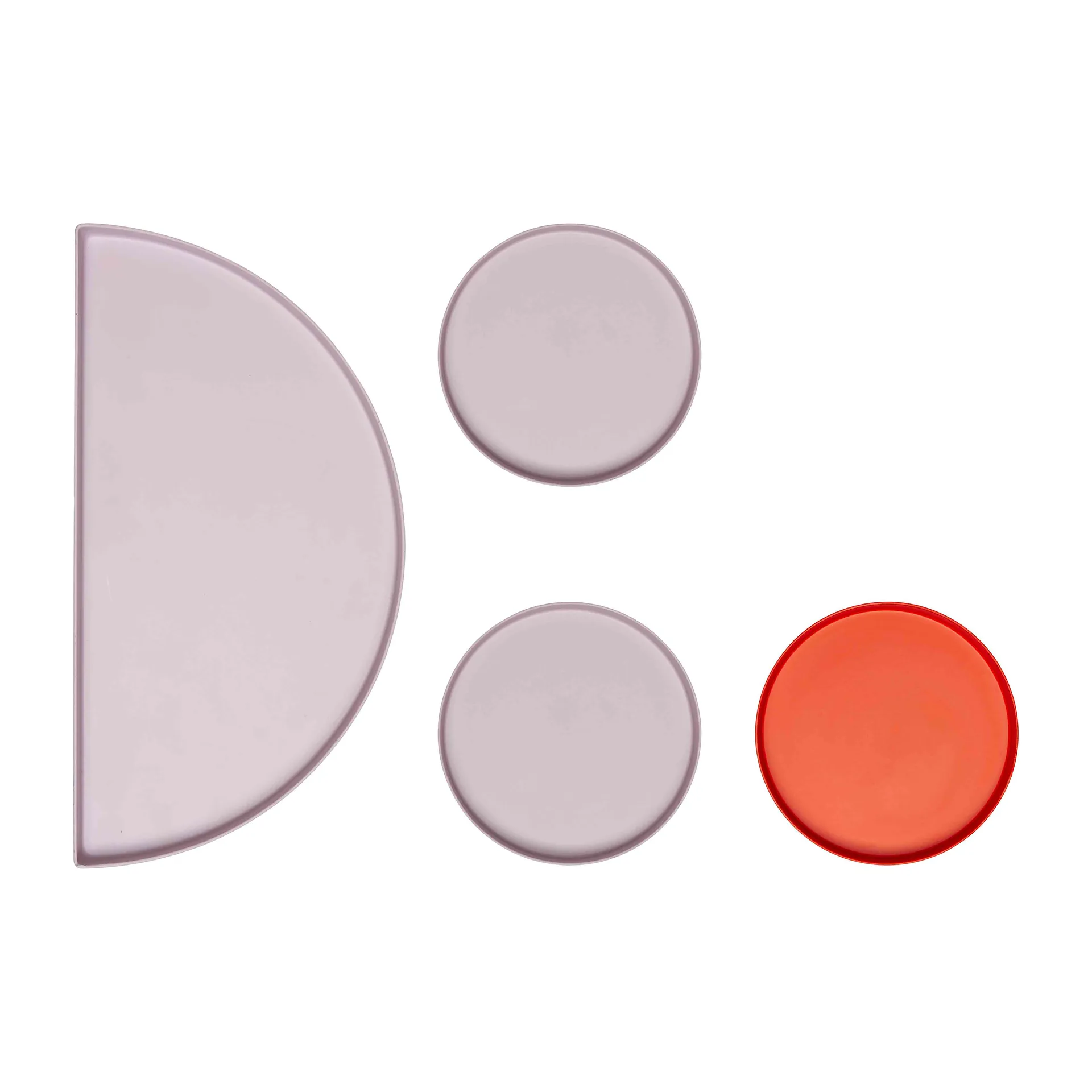 Treasure Trays brett sett med 4, Lavender-terracotta Design Letters