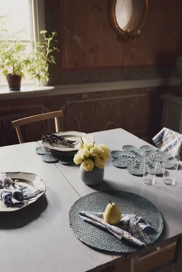 Elin bordbrikke oval - Horizon blue - Dixie