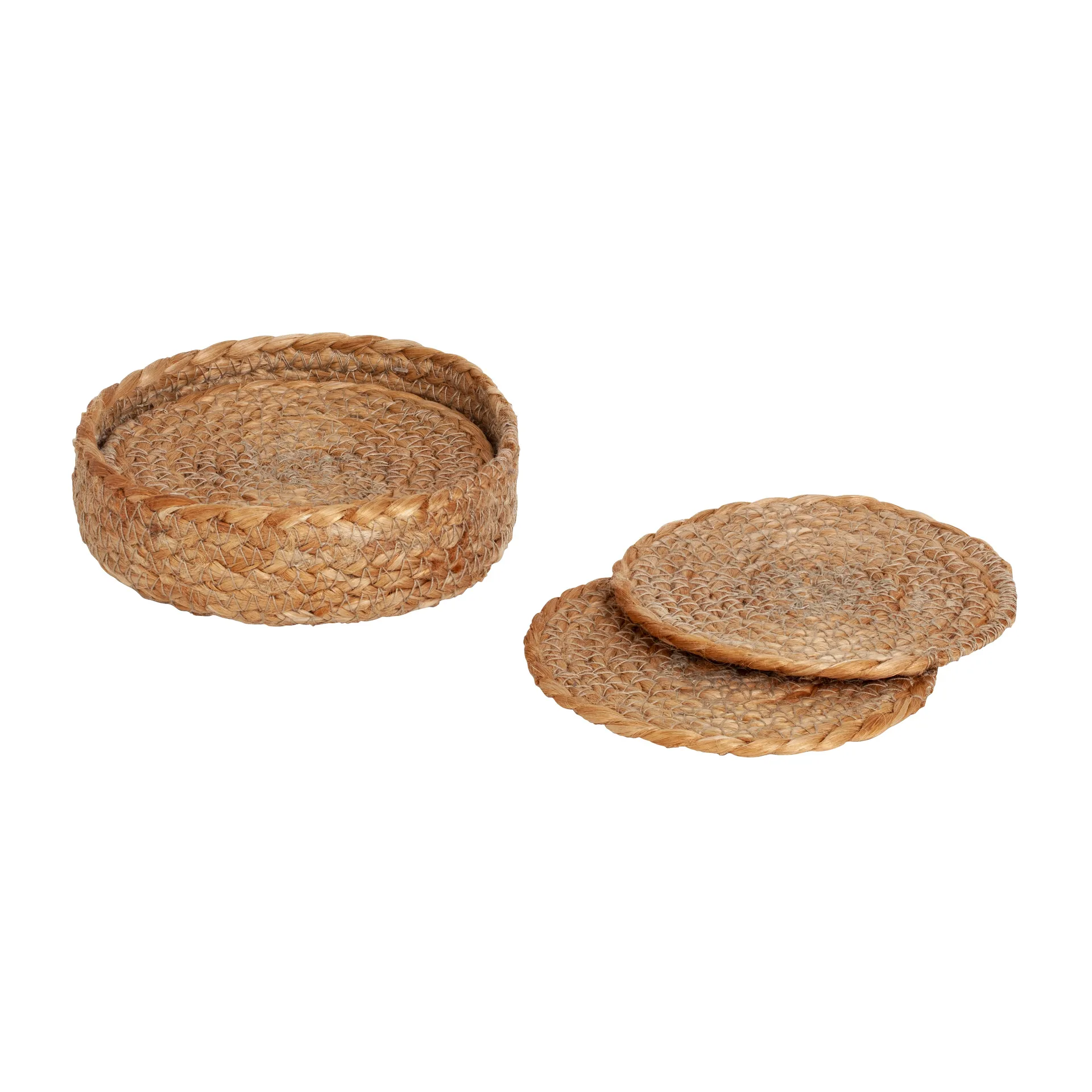 Elin glassunderlag Ø10,5 cm 6-pakning, Natur Dixie