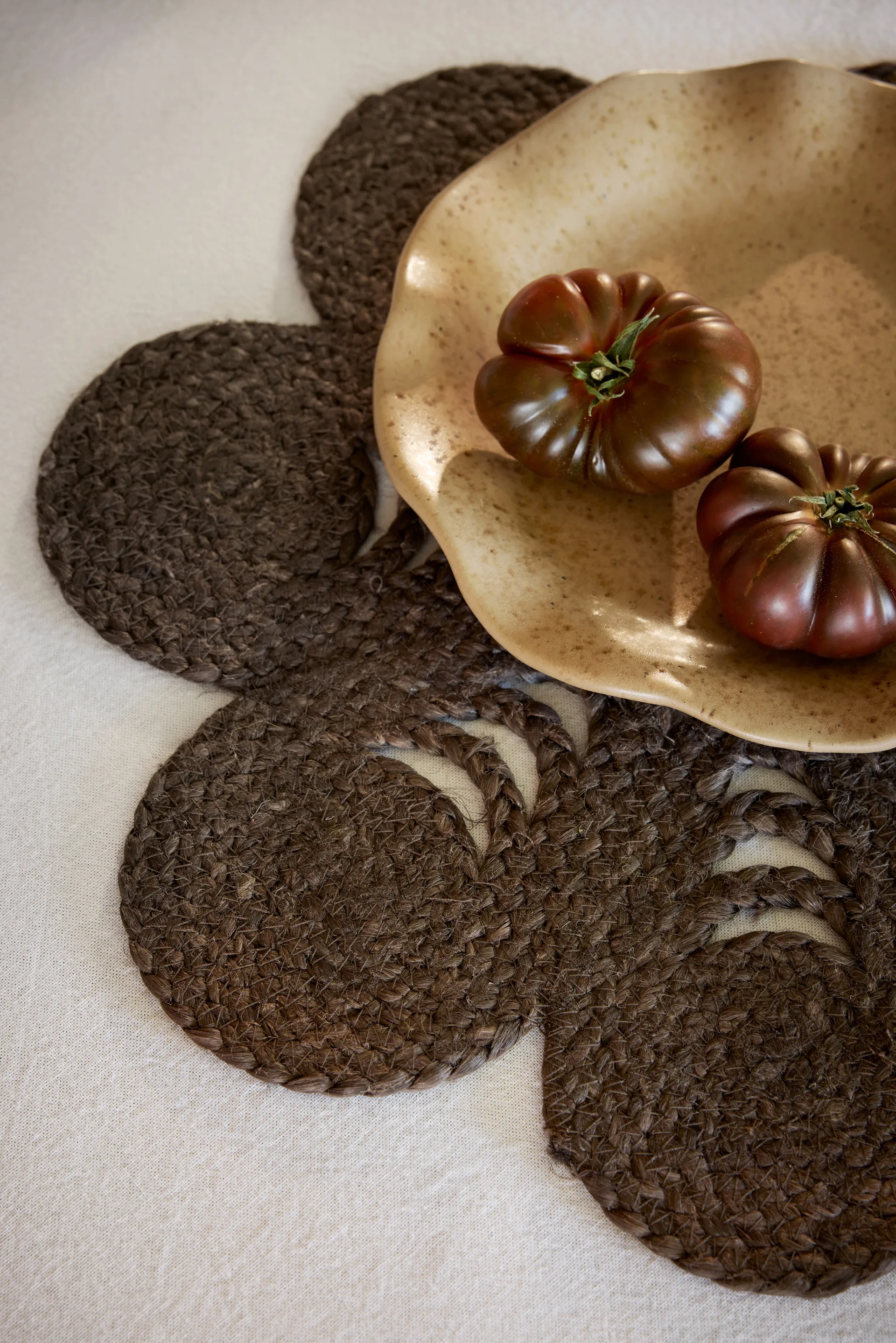 Elin spisebrikke anemone Ø40 cm, Coffee Dixie