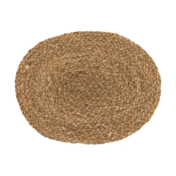 Esther bordbrikke flettet oval - Sjøgress, 45x35 cm - Dixie