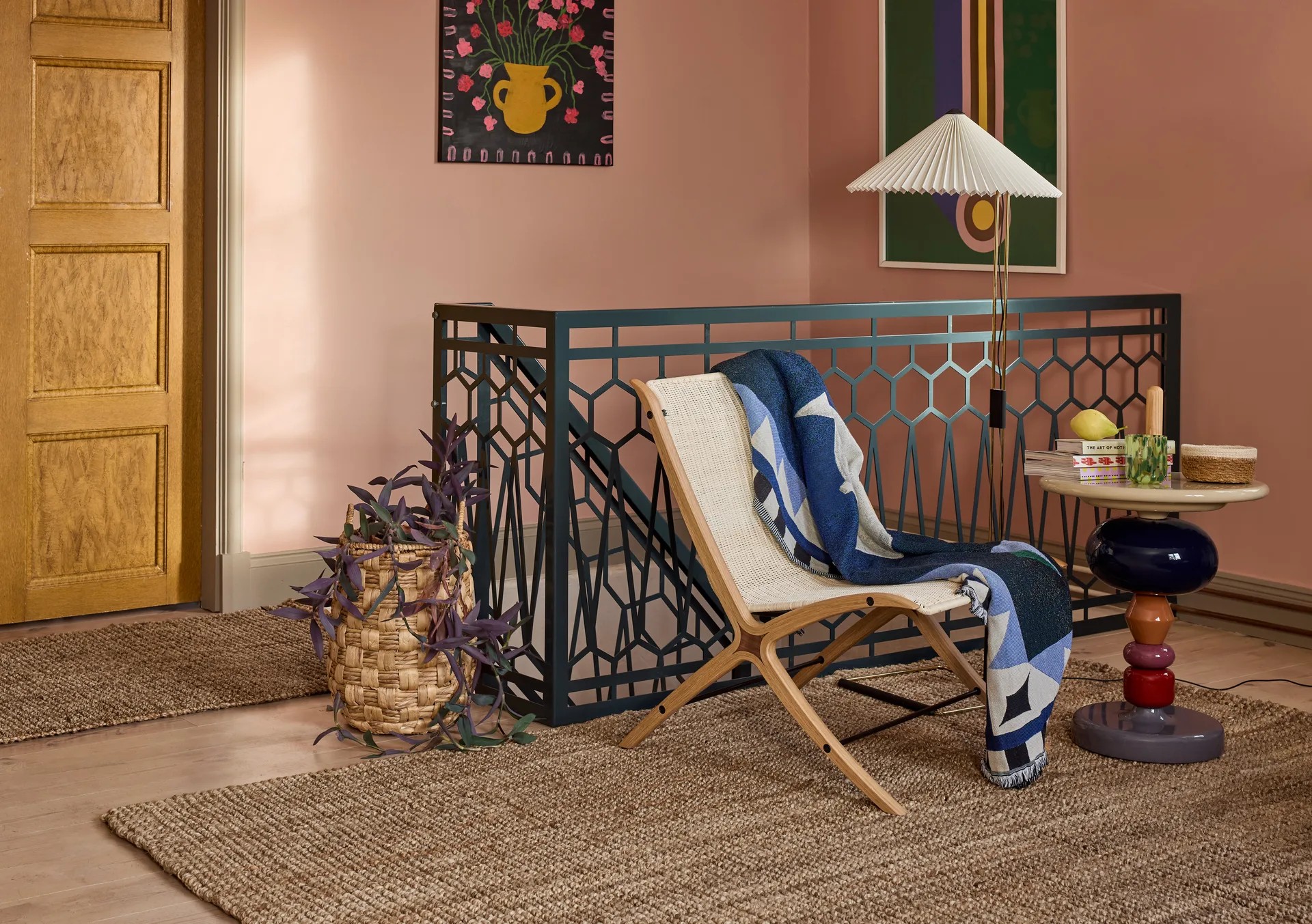 Lily høy oppbevaringskurv 2 deler, Natural Dixie