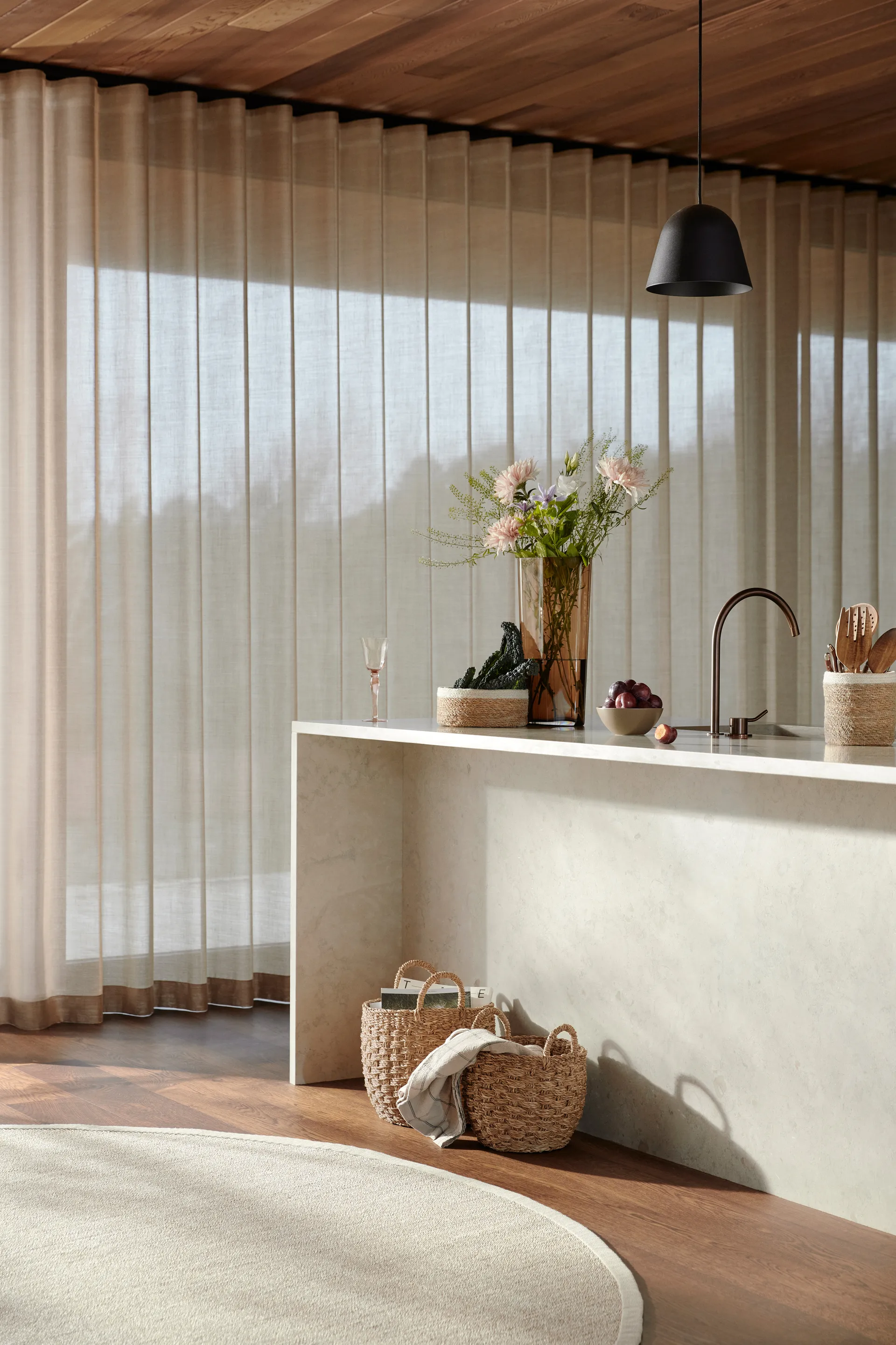 Sisal teppe rund marble, Ø 150 cm Dixie