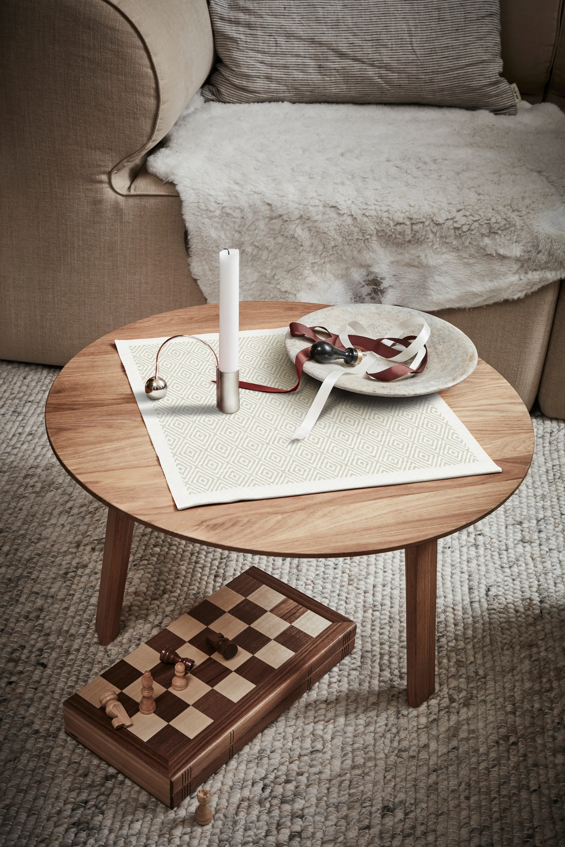 Gåsöga serviett ubleket, 35 x 35 cm Ekelund Linneväveri