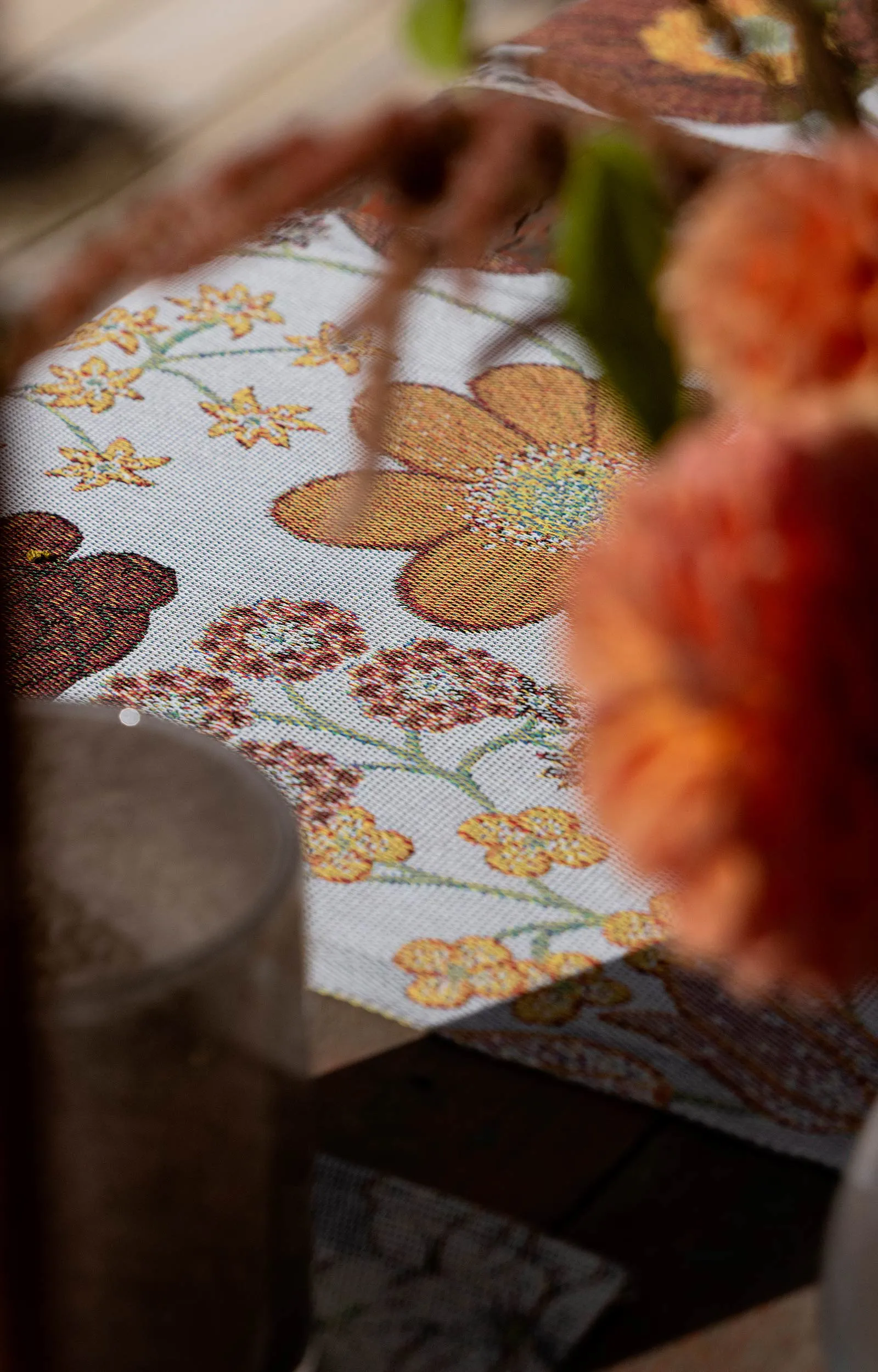 Kvällsblom putetrekk 40x40 cm, Multi Ekelund Linneväveri