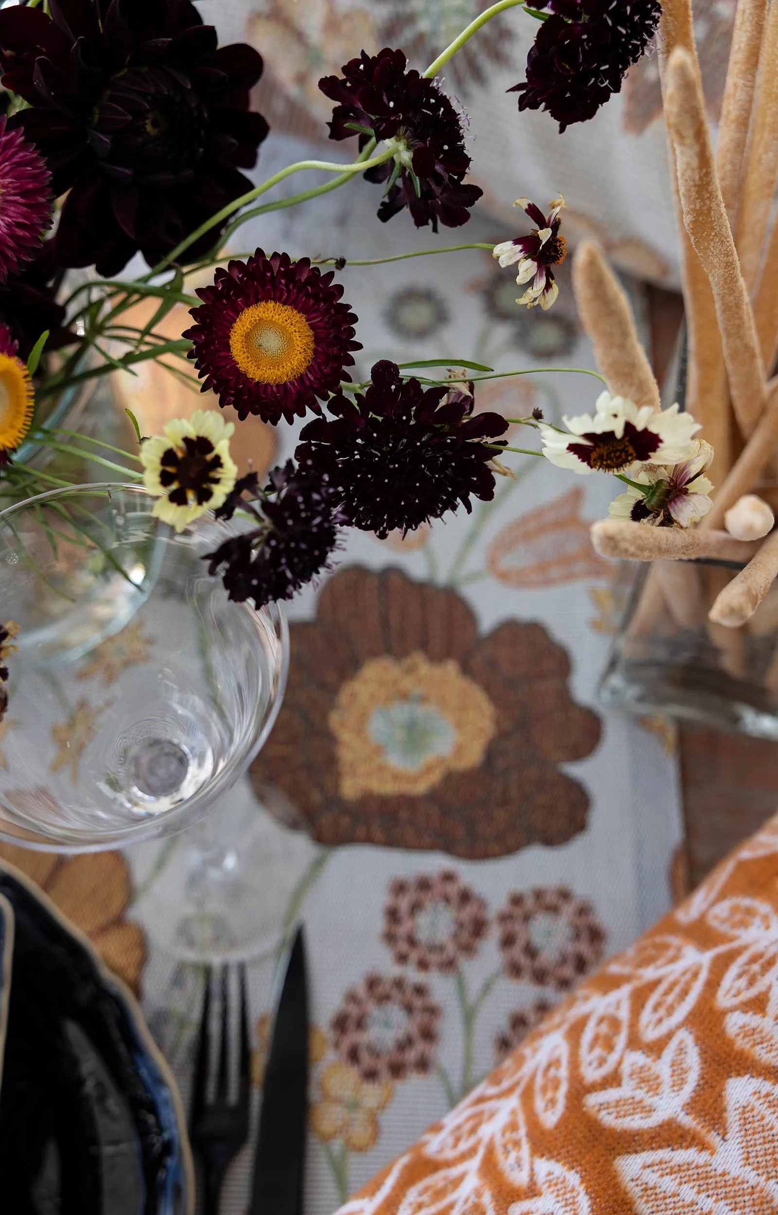 Kvällsblom putetrekk 40x40 cm, Multi Ekelund Linneväveri