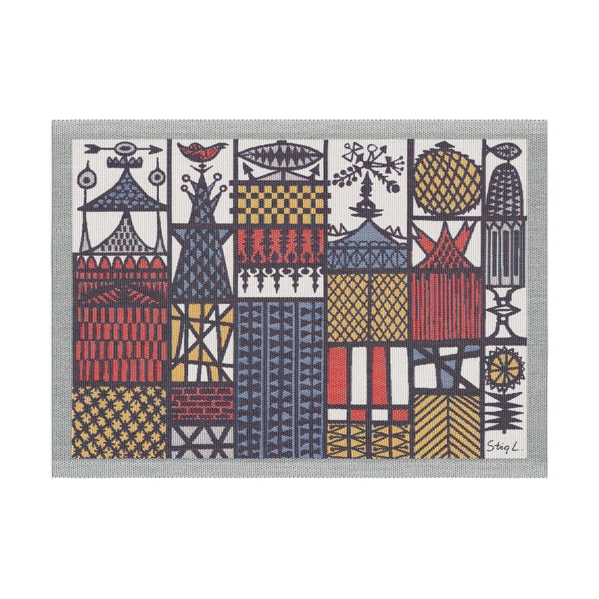 Stadsdel bordbrikke 35x48 cm, Multi Ekelund Linneväveri