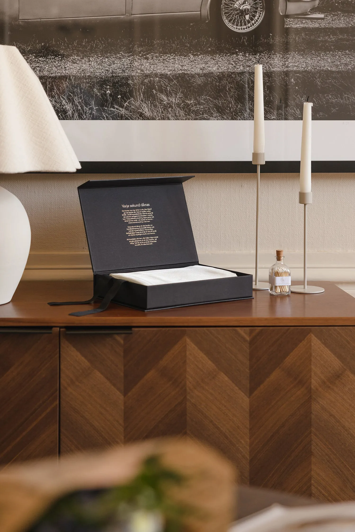 Eldstickan brannteppe 120x120 cm, Svart Eldstickan