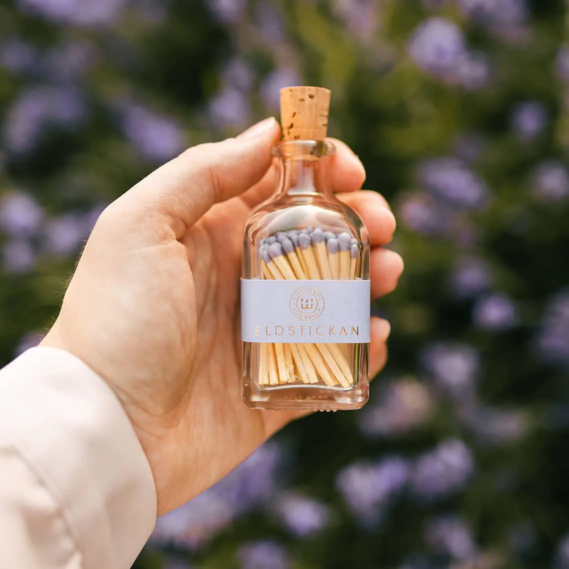 Lilla Eldstickan fyrstikkeske, 60 fyrstikker, Liten lavendel Eldstickan